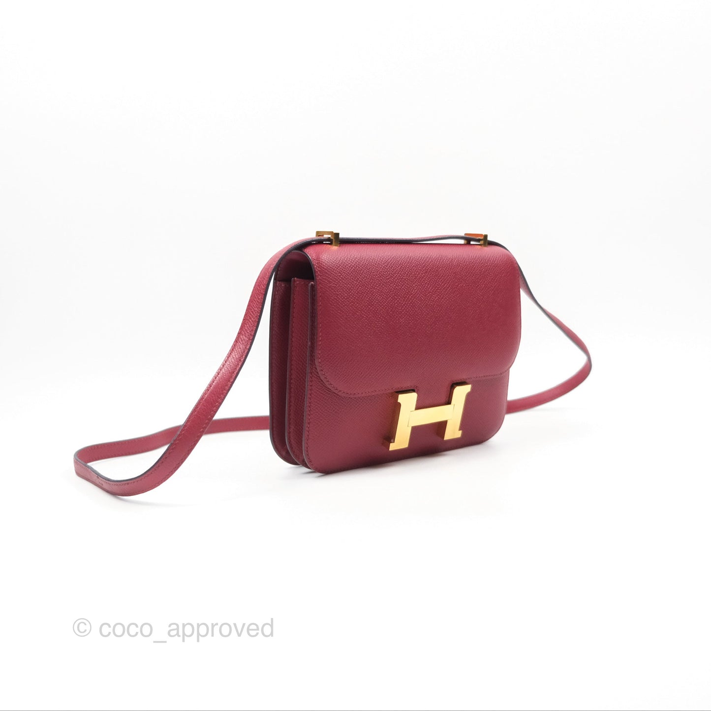 Hermès Constance Mini 18cm Rouge Grenat K1 Epsom Gold Hardware