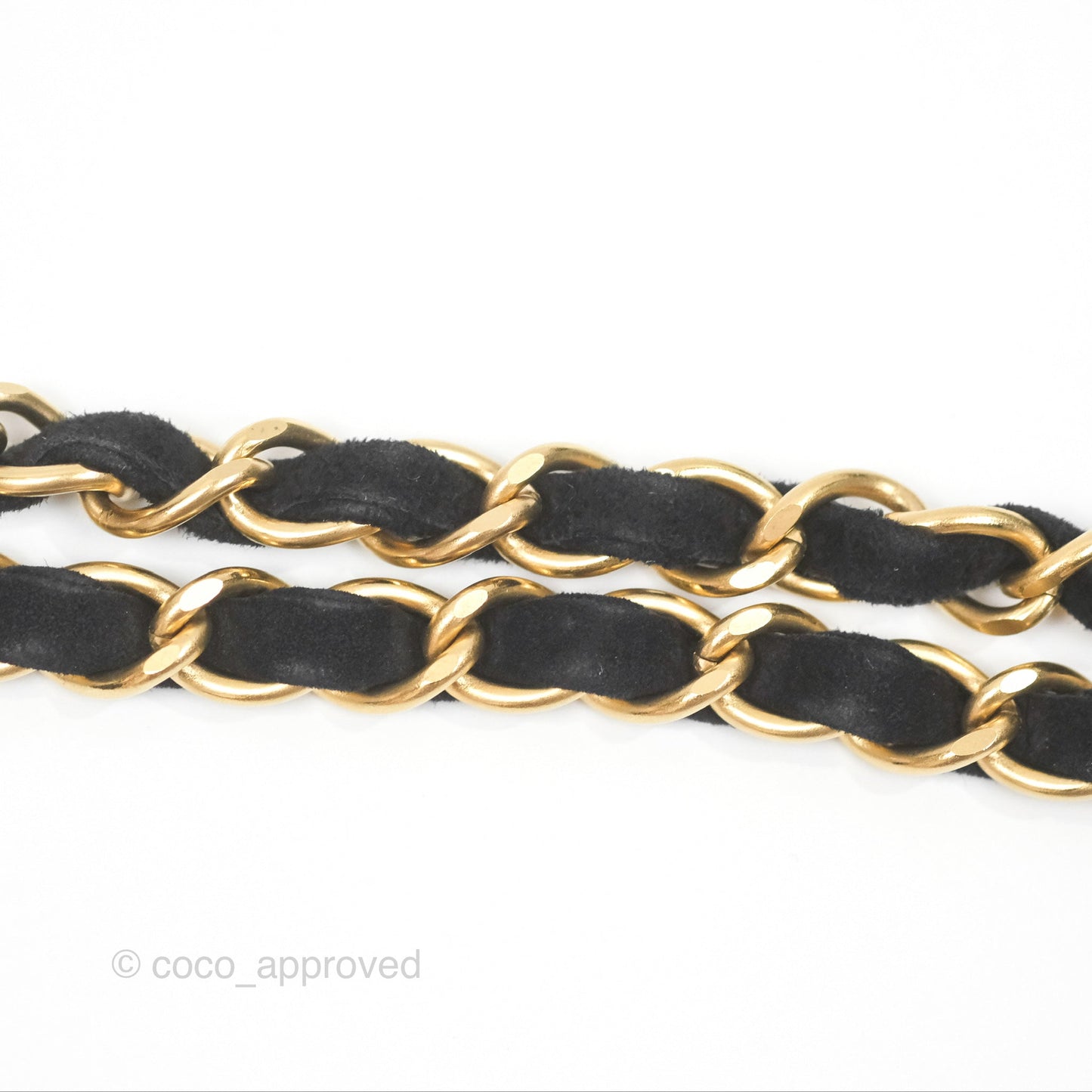 Chanel Bar Flap Black Suede Blushed Gold Hardware