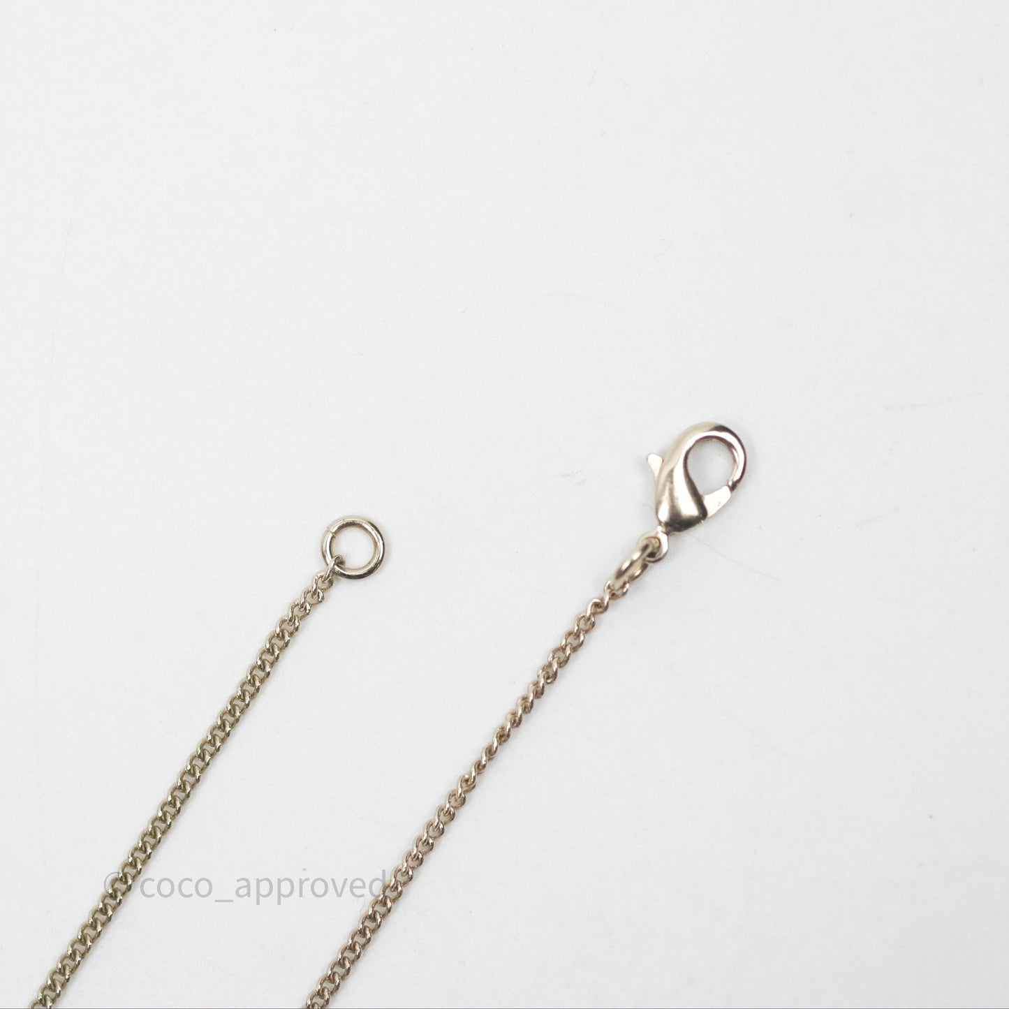 Chanel Crystal Black leather CC Necklace Gold Tone 21P
