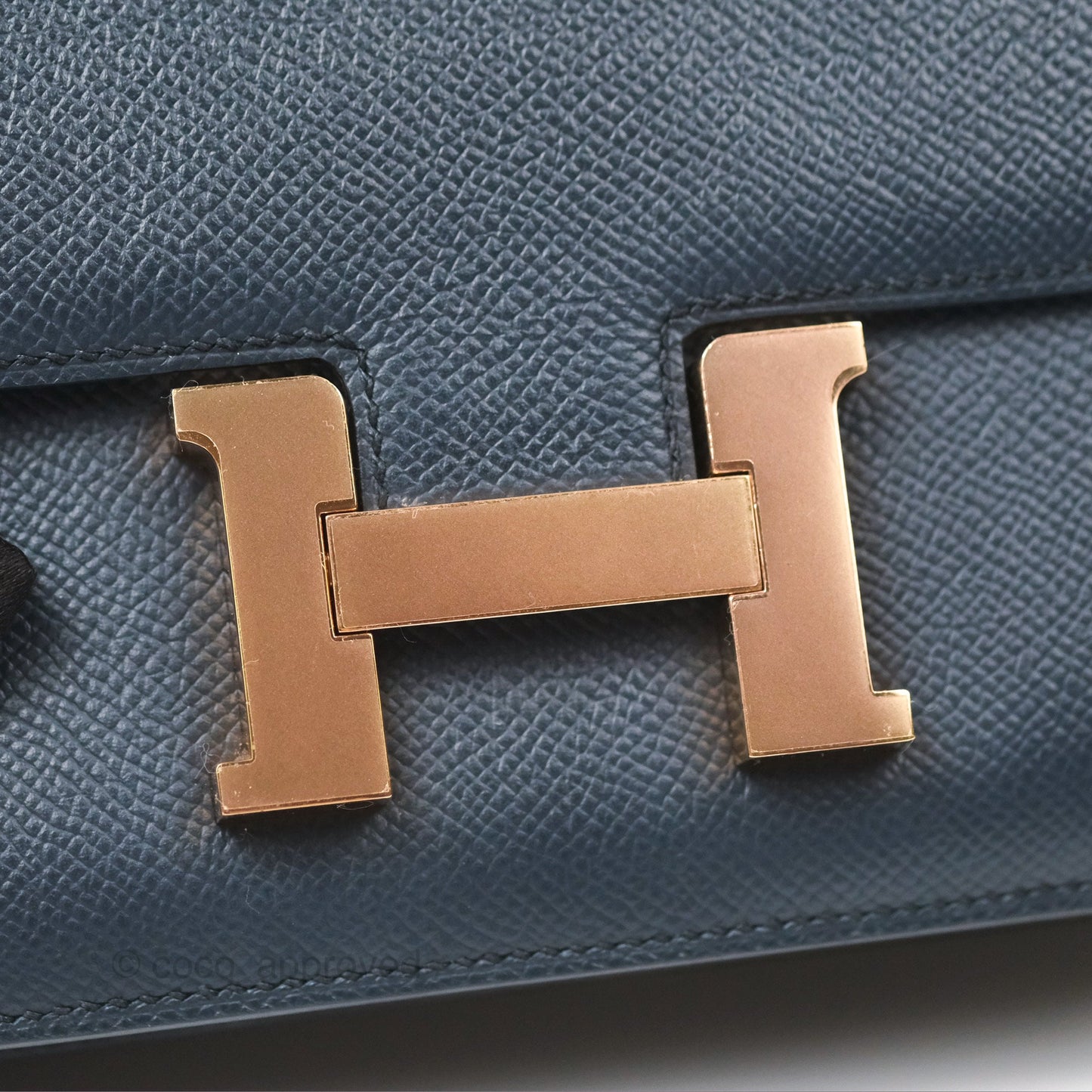 Hermès Constance Mini 18cm Bleu Nuit 2Z Epsom Rose Gold Hardware