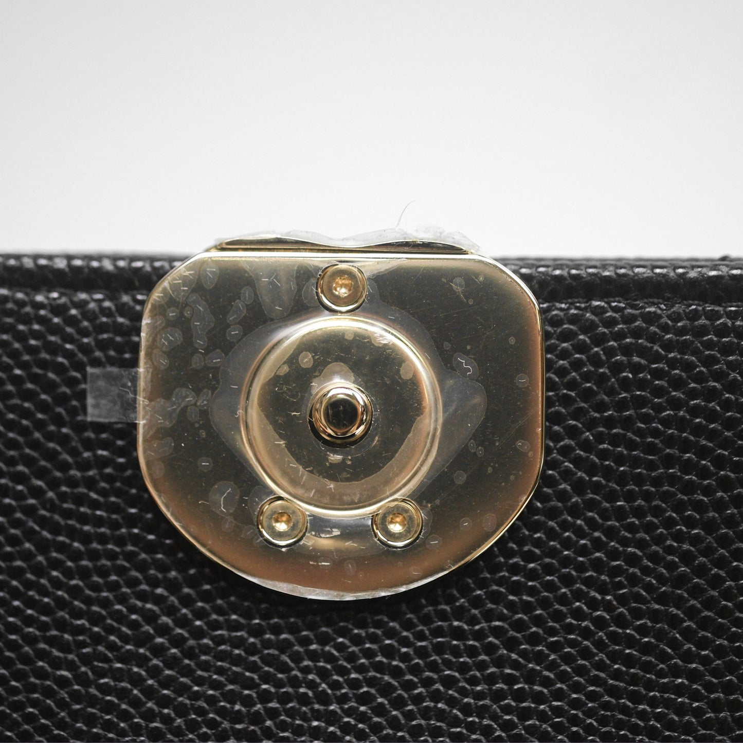 Chanel Kelly Clutch With Chain Black Caviar Gold Hardware