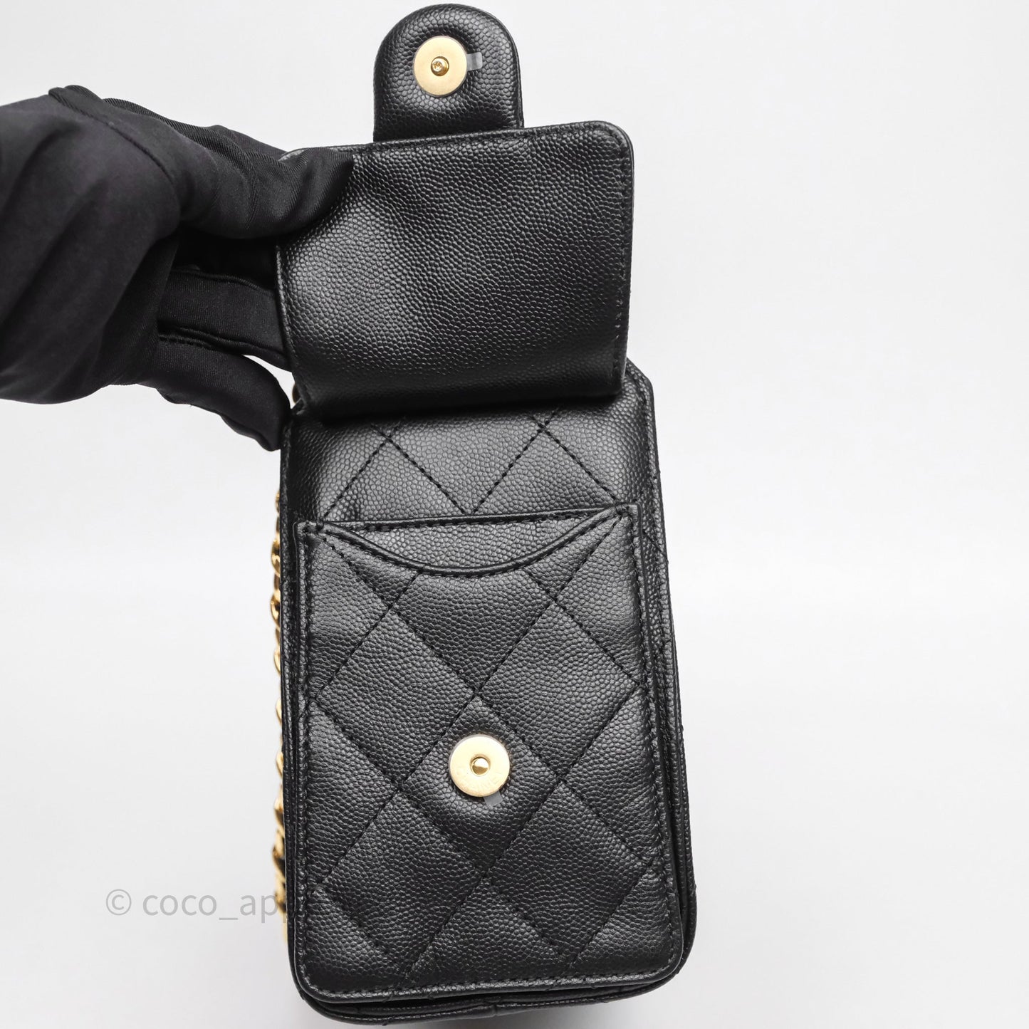 Chanel 25 Mini Bag Black Caviar Gold Hardware