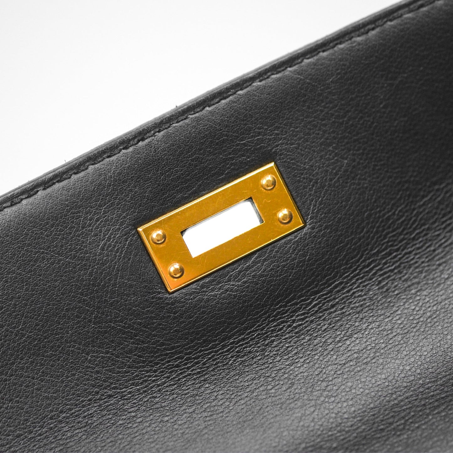 Hermès Retourne Kelly 25 Black Noir 89 Swift Gold Hardware