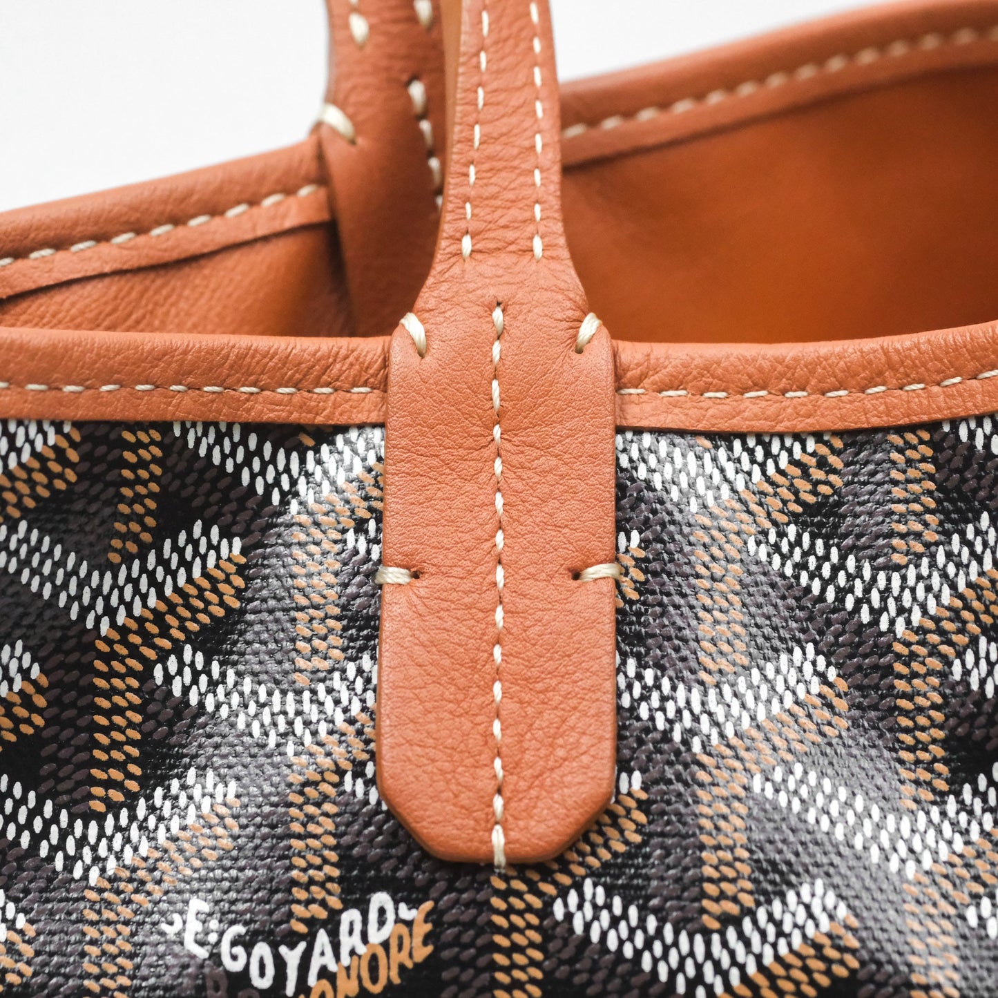 Goyard Anjou Mini Bag Goyardine Canvas Black/ Tan