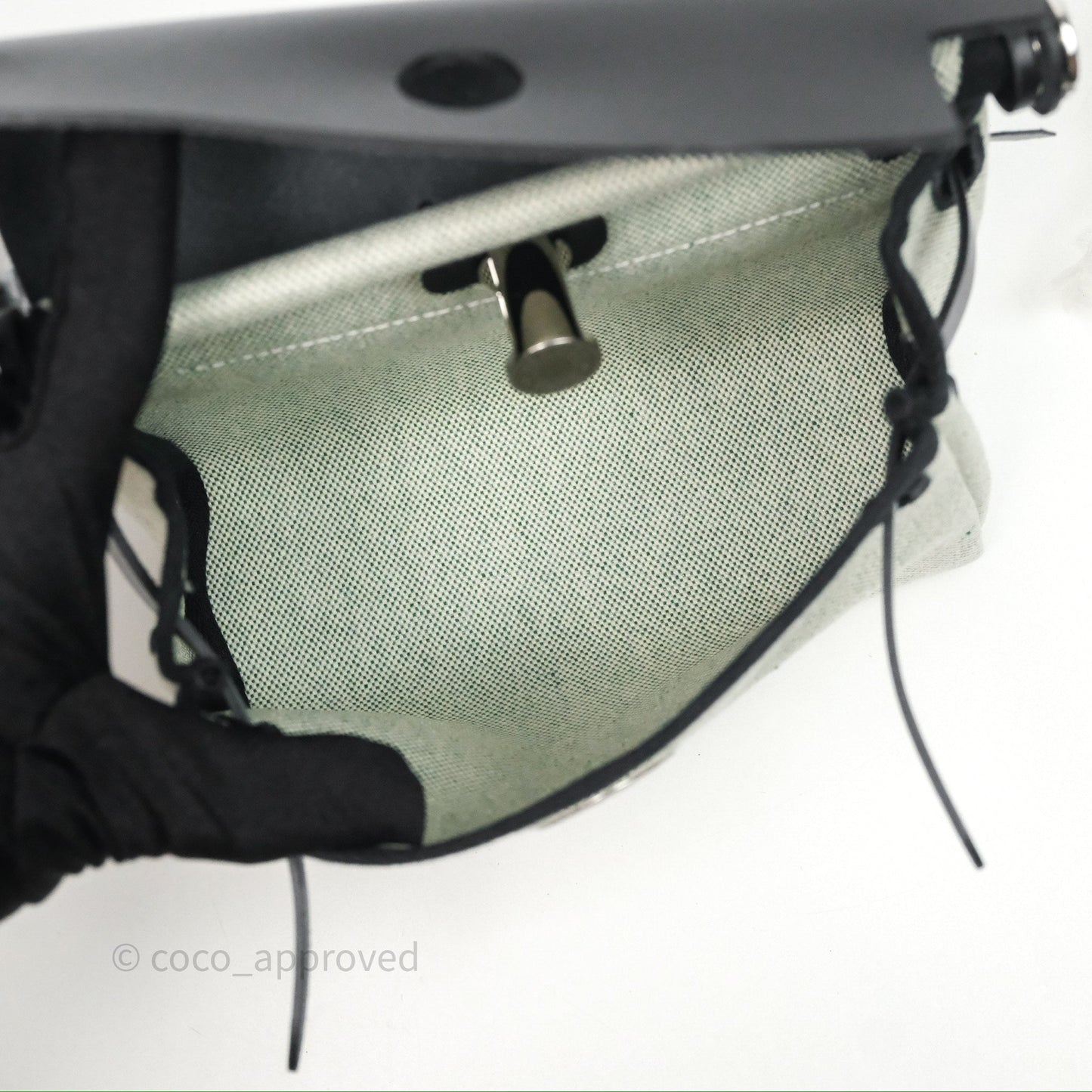 Hermès Herbag Zip 20 MinI Vert Moyen 65 Noir 89 Palladium Hardware