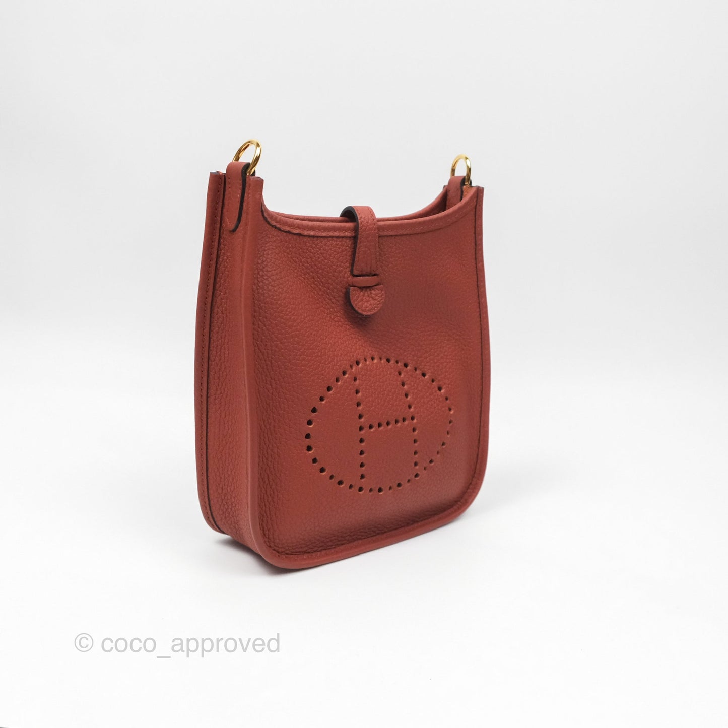 Hermès Mini Evelyne 16 Cuivre Clemence Gold Hardware