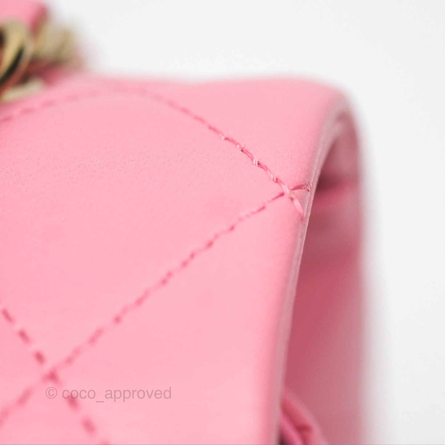 Chanel Small Classic Quilted Flap Pink Lambskin Gold Hardware