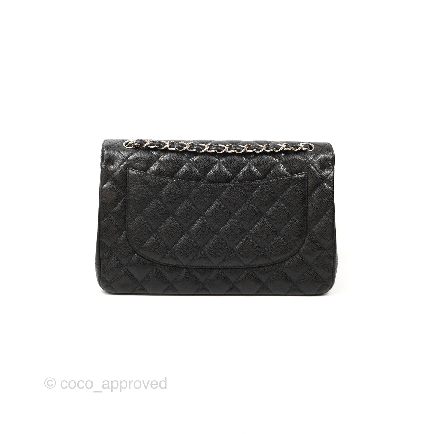 Chanel Jumbo Double Flap Black Caviar Silver Hardware⁣⁣