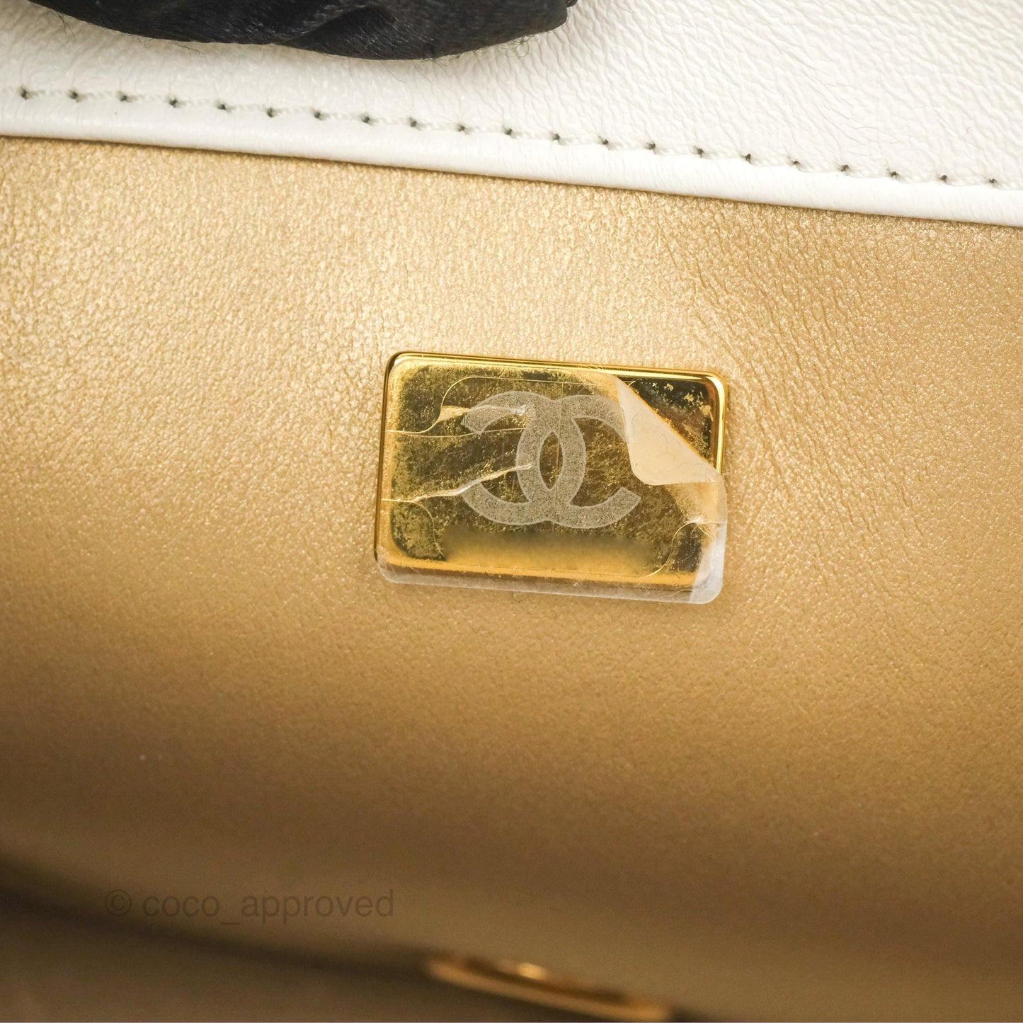 Chanel Mini Flap Bag with Enamel Charm Chain White Lambskin Gold Hardware