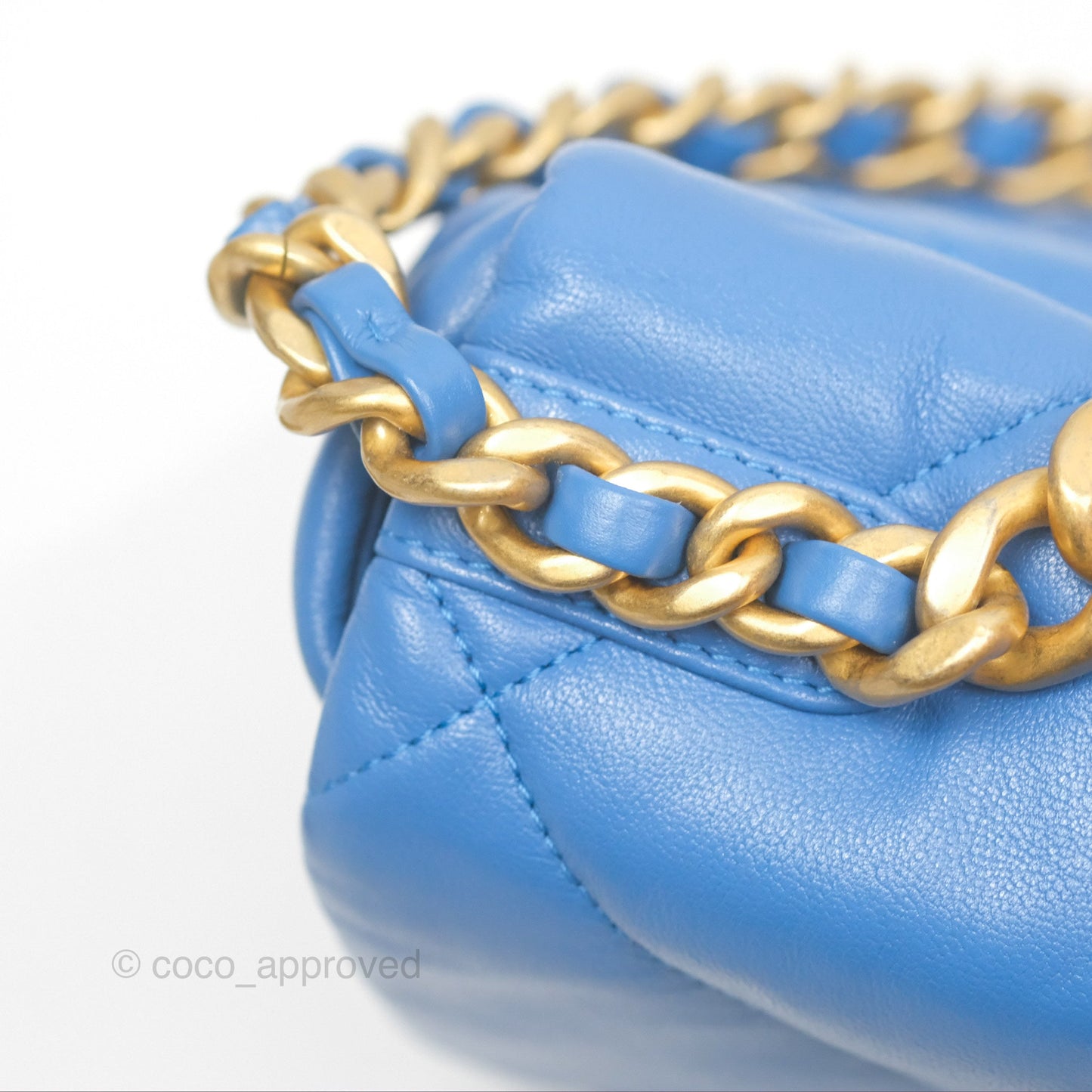 Chanel 19 Small Blue Mixed Hardware