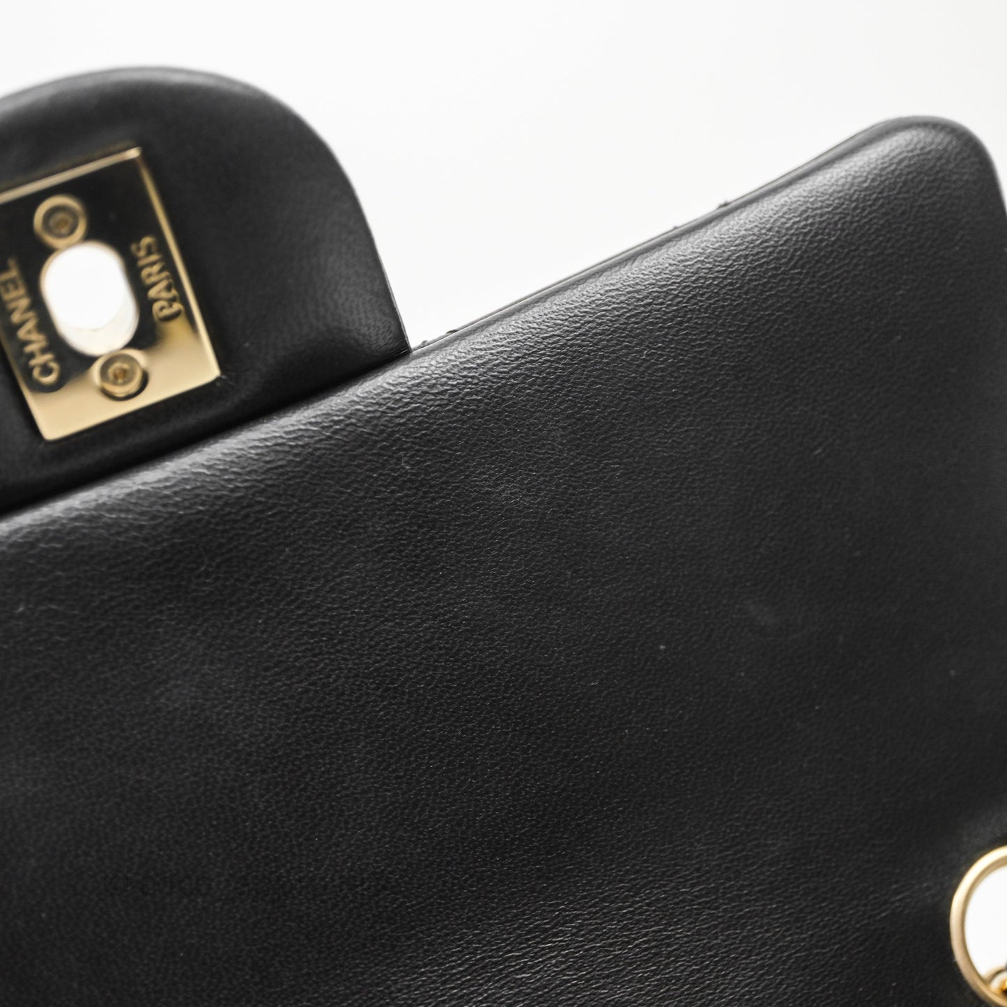Chanel Mini Rectangular Black Lambskin Bag Gold Hardware