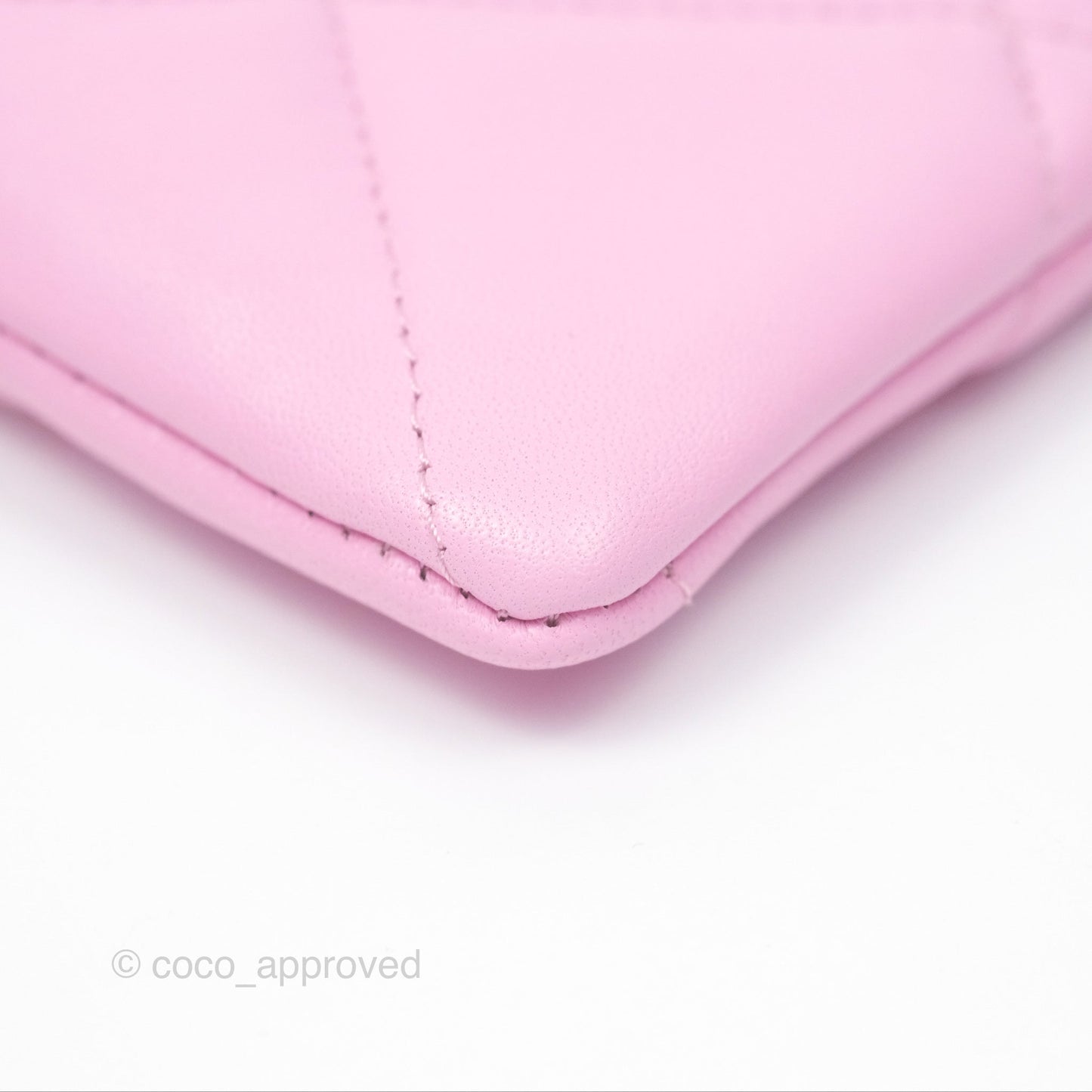 Chanel 19 Zipped Coin Purse Card Holder Pink Lambskin