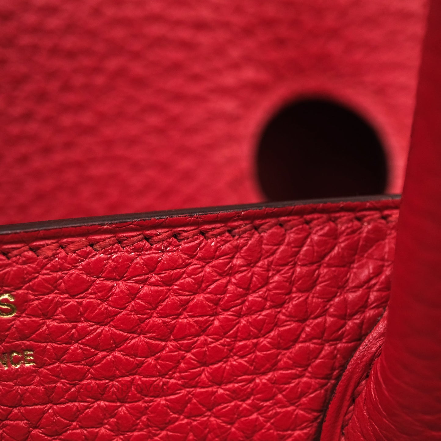 Hermes Birkin 30 Rouge Togo Gold Hardware