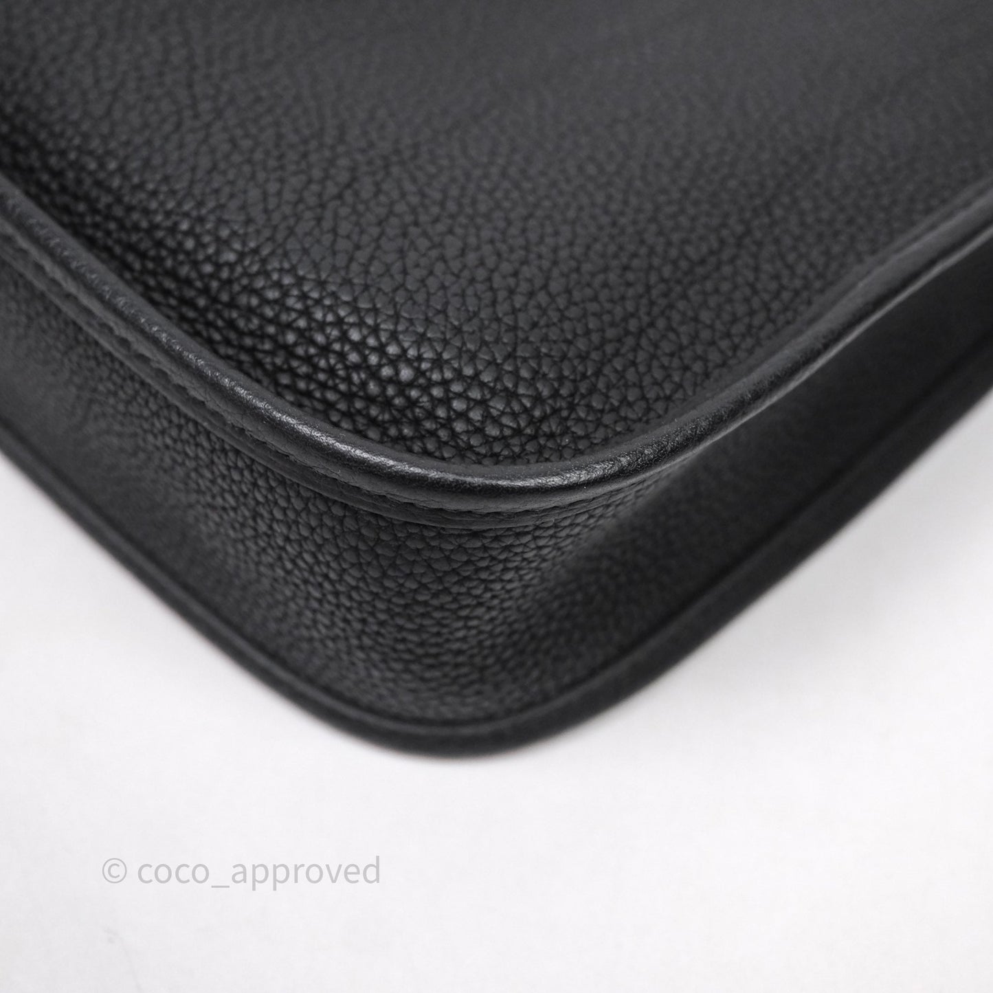 Hermès Mini Evelyne 16 Black Noir 89 Clemence Palladium Hardware