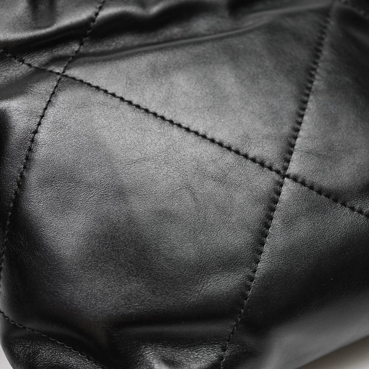 Chanel 22 Mini Bag Black Shiny Crumpled Calfskin Aged Gold Hardware