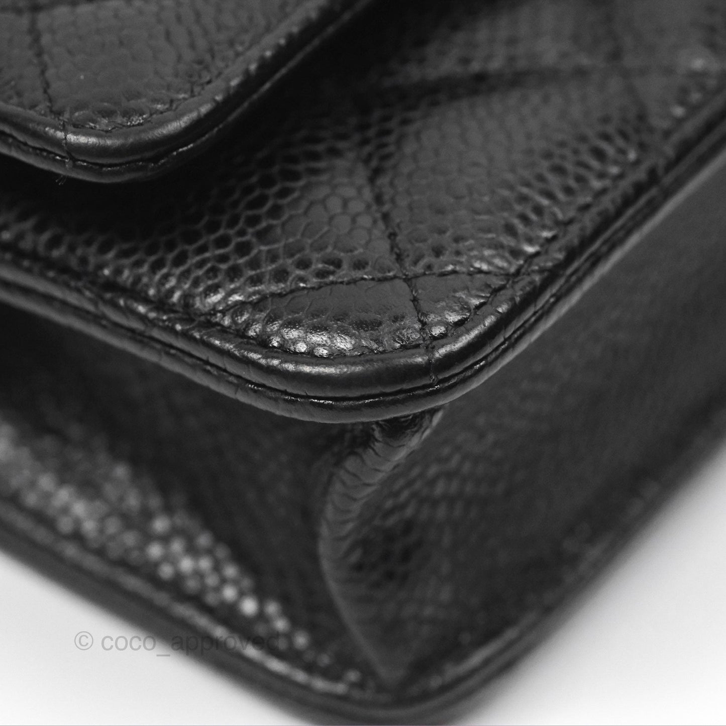 Chanel Classic Wallet on Chain WOC Quilted Black Caviar Gold Hardware