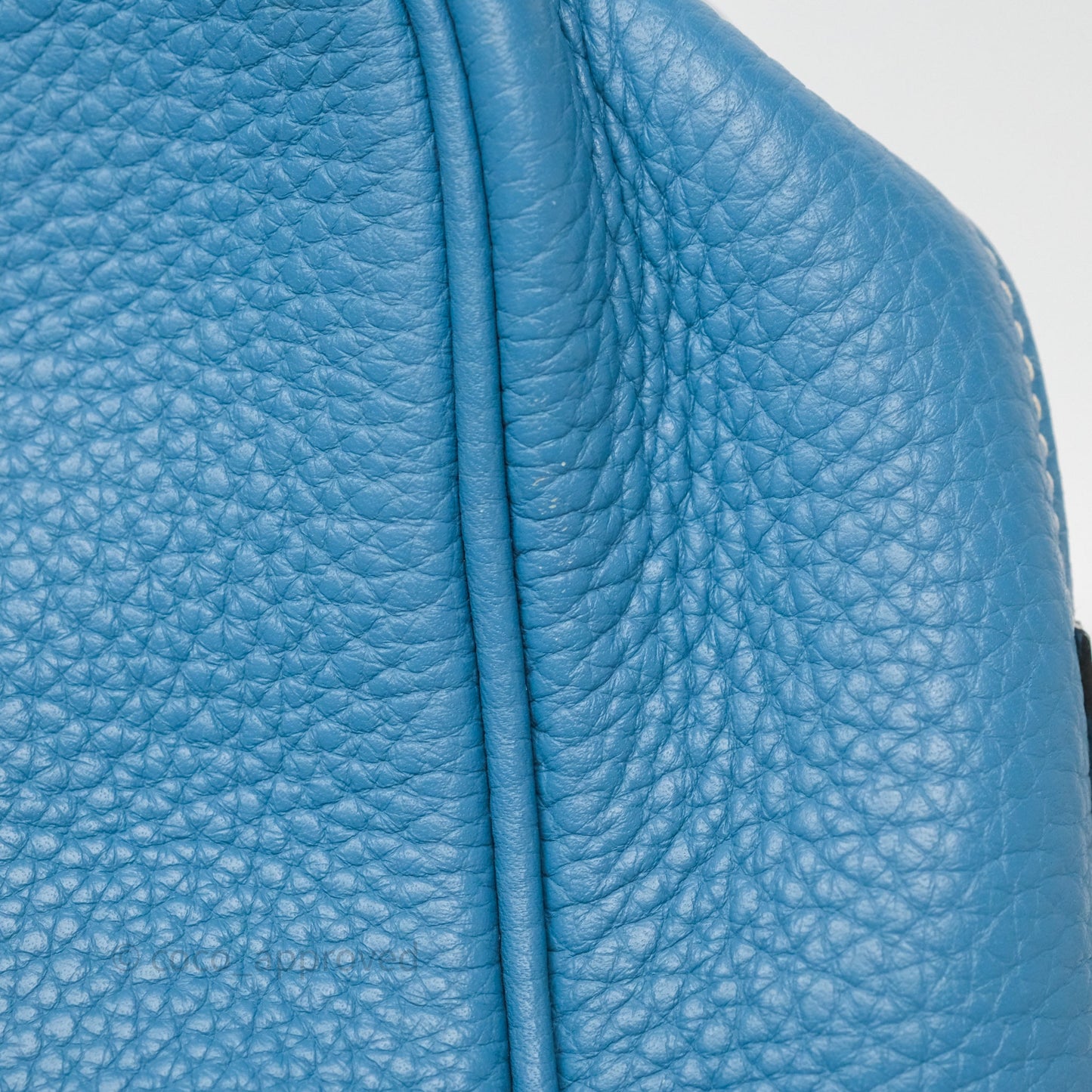 Hermes Victoria II 35 Bag Blue Jean 75 Clemence Palladium Hardware