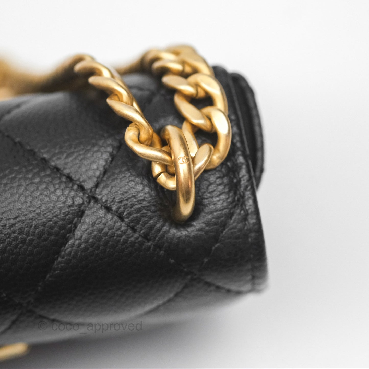 Chanel Mini Clutch With Heart Adjustable Chain Black Caviar Aged Gold Hardware