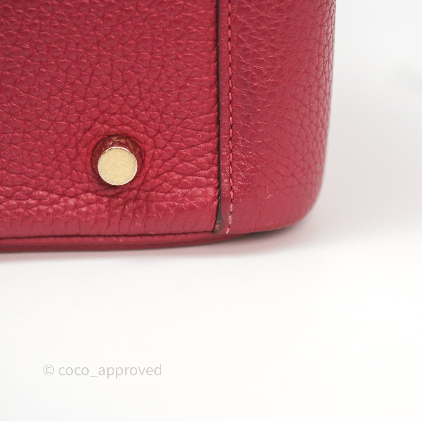 Hermès Lindy 30 Rouge Grenat K1 Clemence Gold Hardware