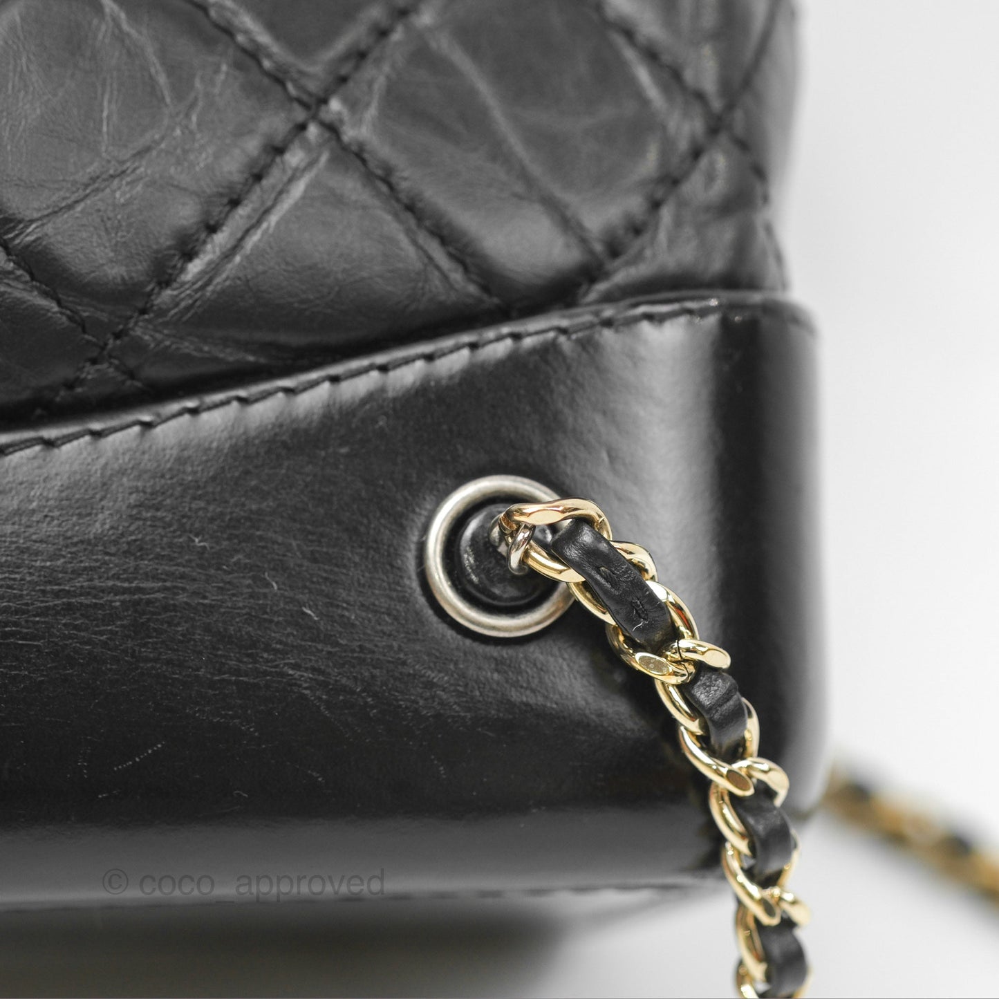 Chanel Small Gabrielle Backpack Black Aged Calfskin