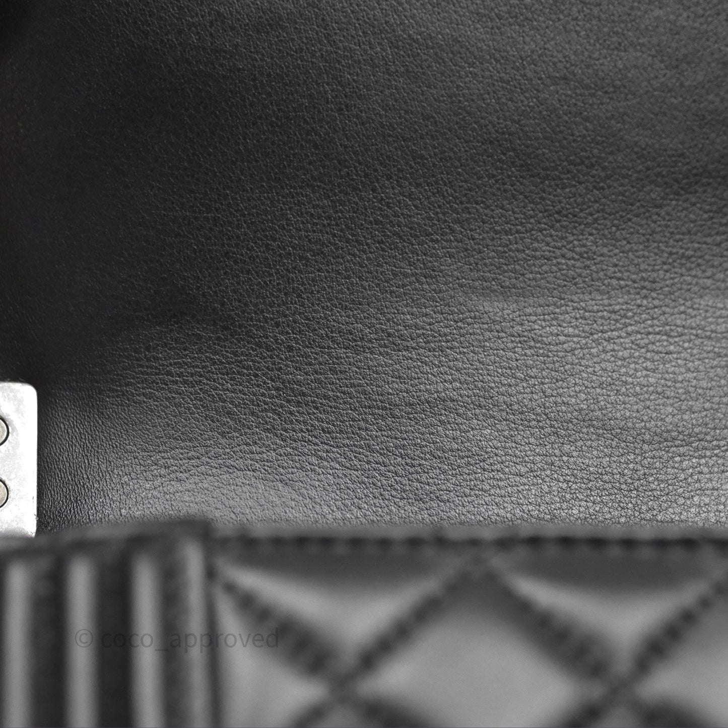Chanel Quilted North South Boy Flap Black Calfskin Ruthenium Hardware