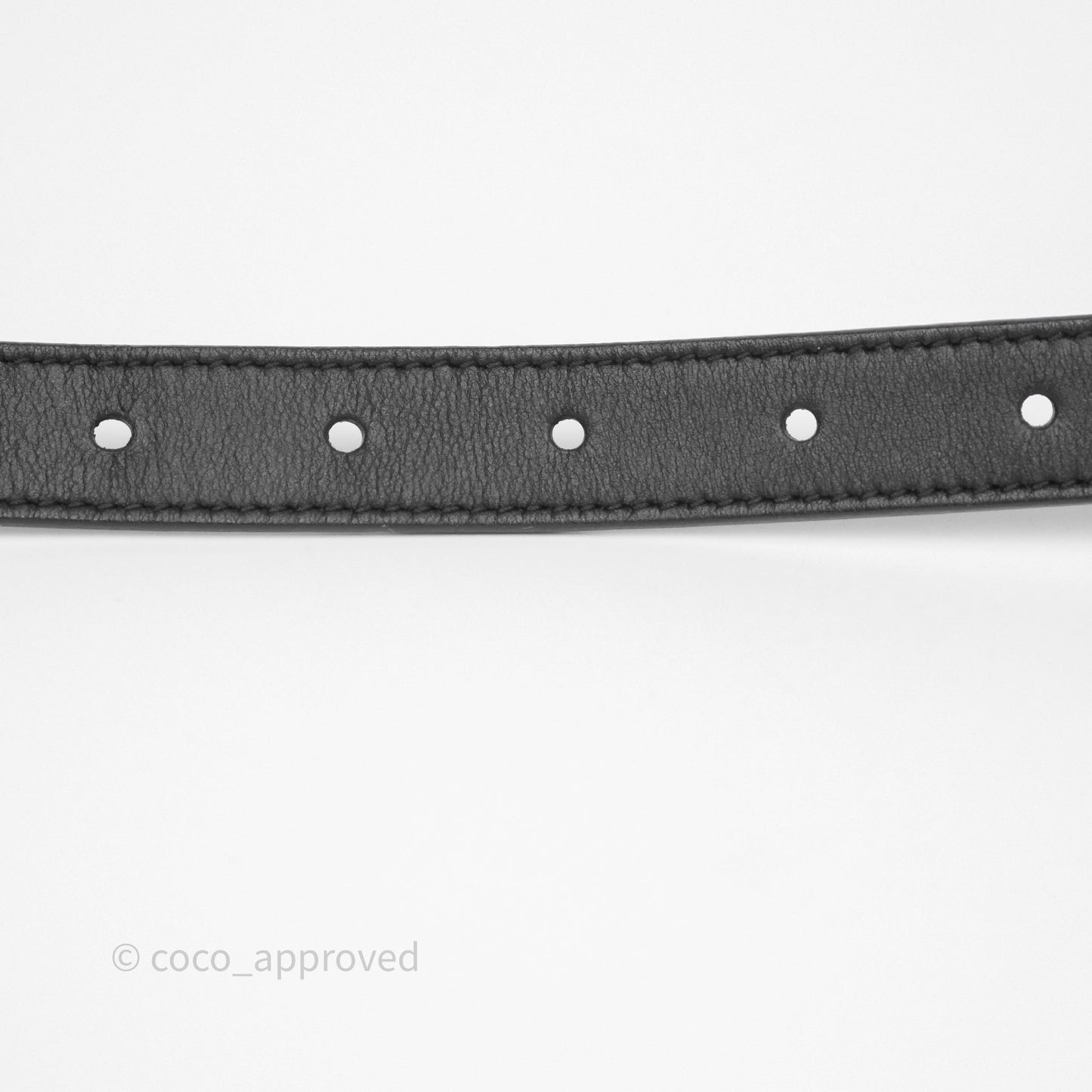 Gucci Double GG 20mm Belt 75 30 Black Calfskin