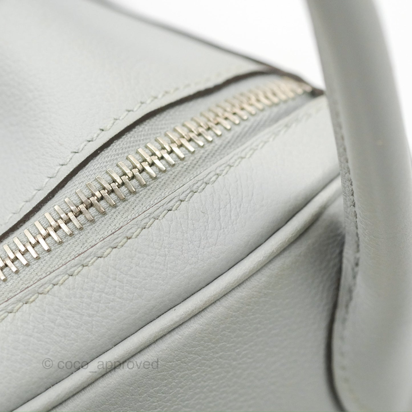 Hermès Lindy 30 Bleu Glacier Evercolor Palladium Hardware