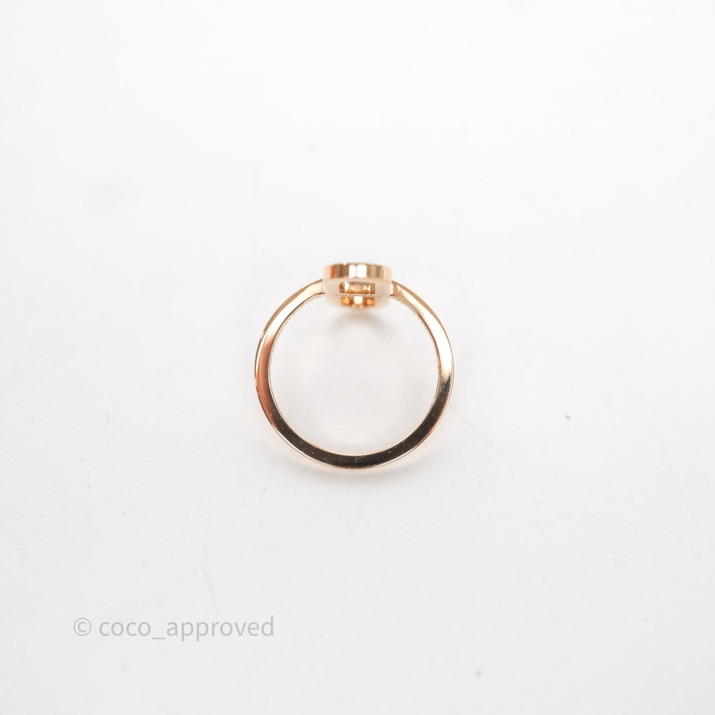 Hermès Ever Chaine d'ancre Ring Small Model Diamonds Rose Gold Size 51
