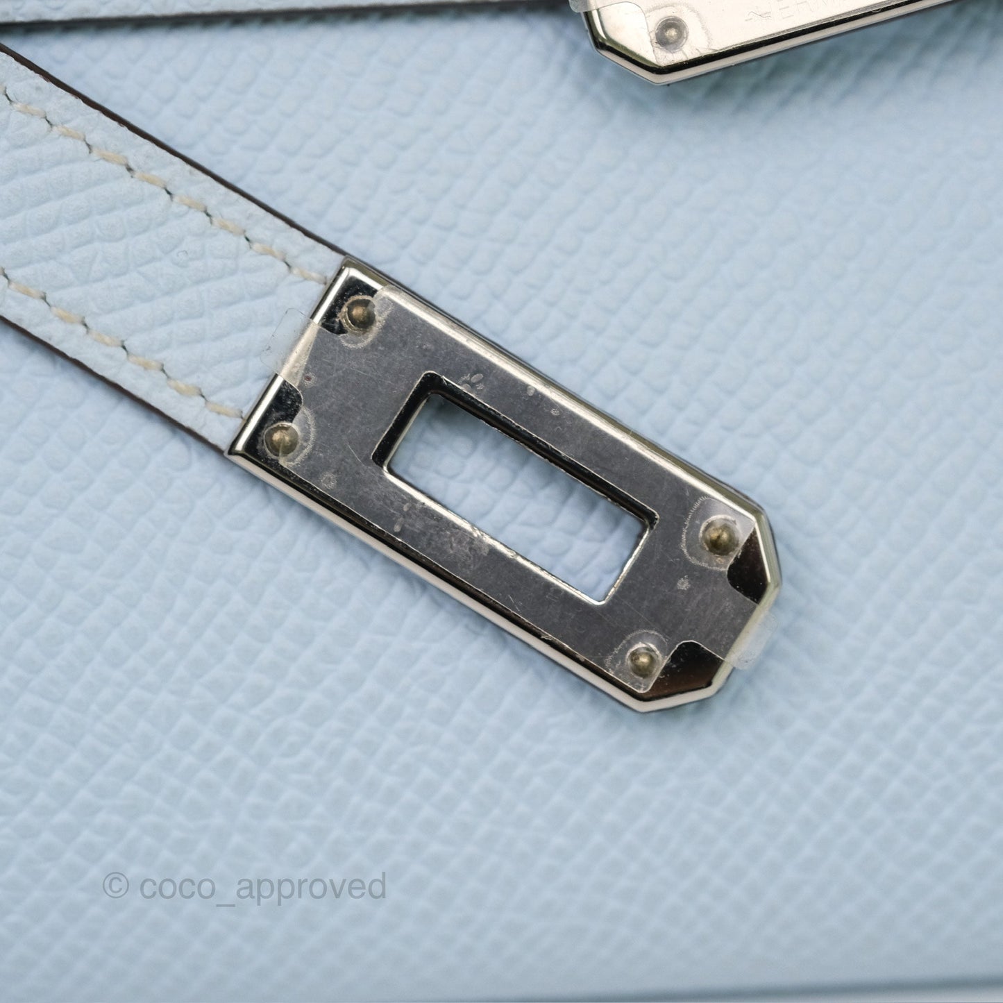 Hermès Kelly To Go Wallet Bleu Brume T0 Epsom Palladium Hardware
