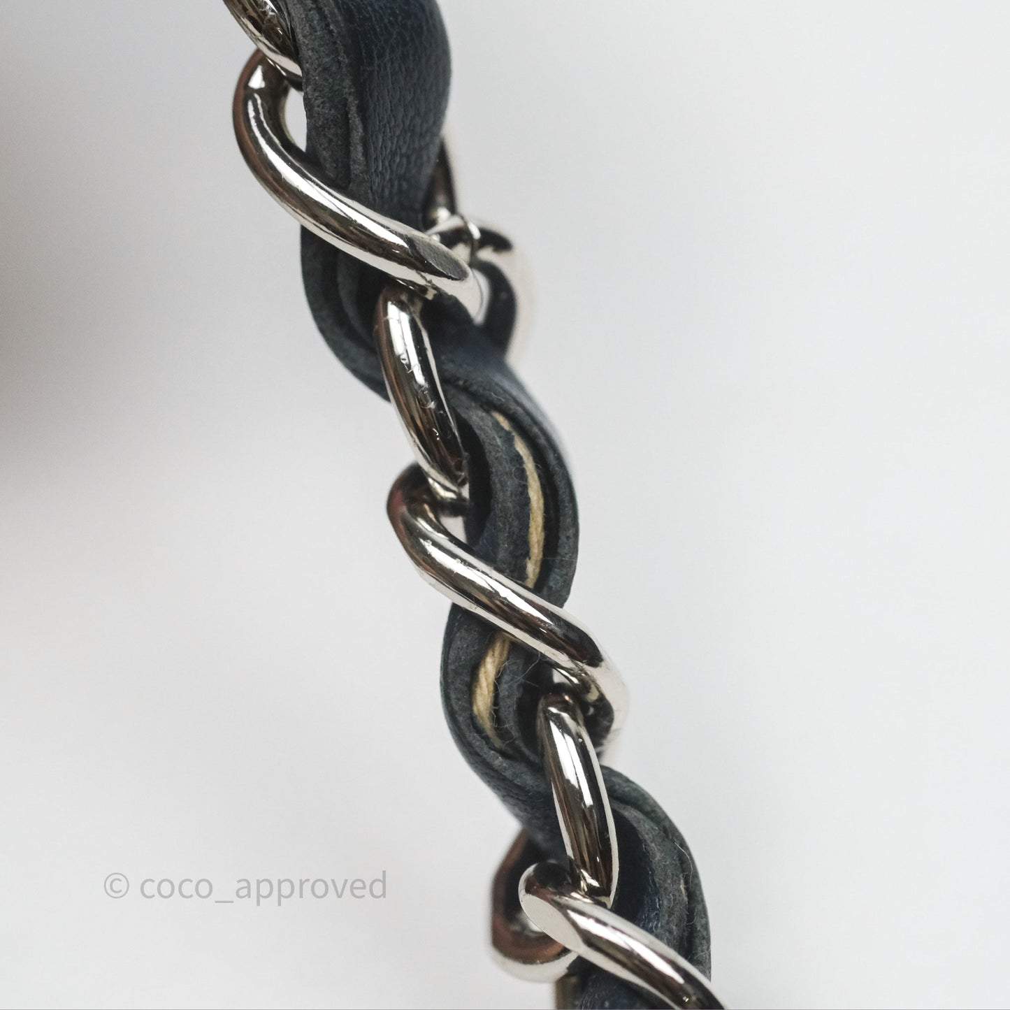 Chanel Quilted Mini Rectangular Navy Lambskin Silver Hardware