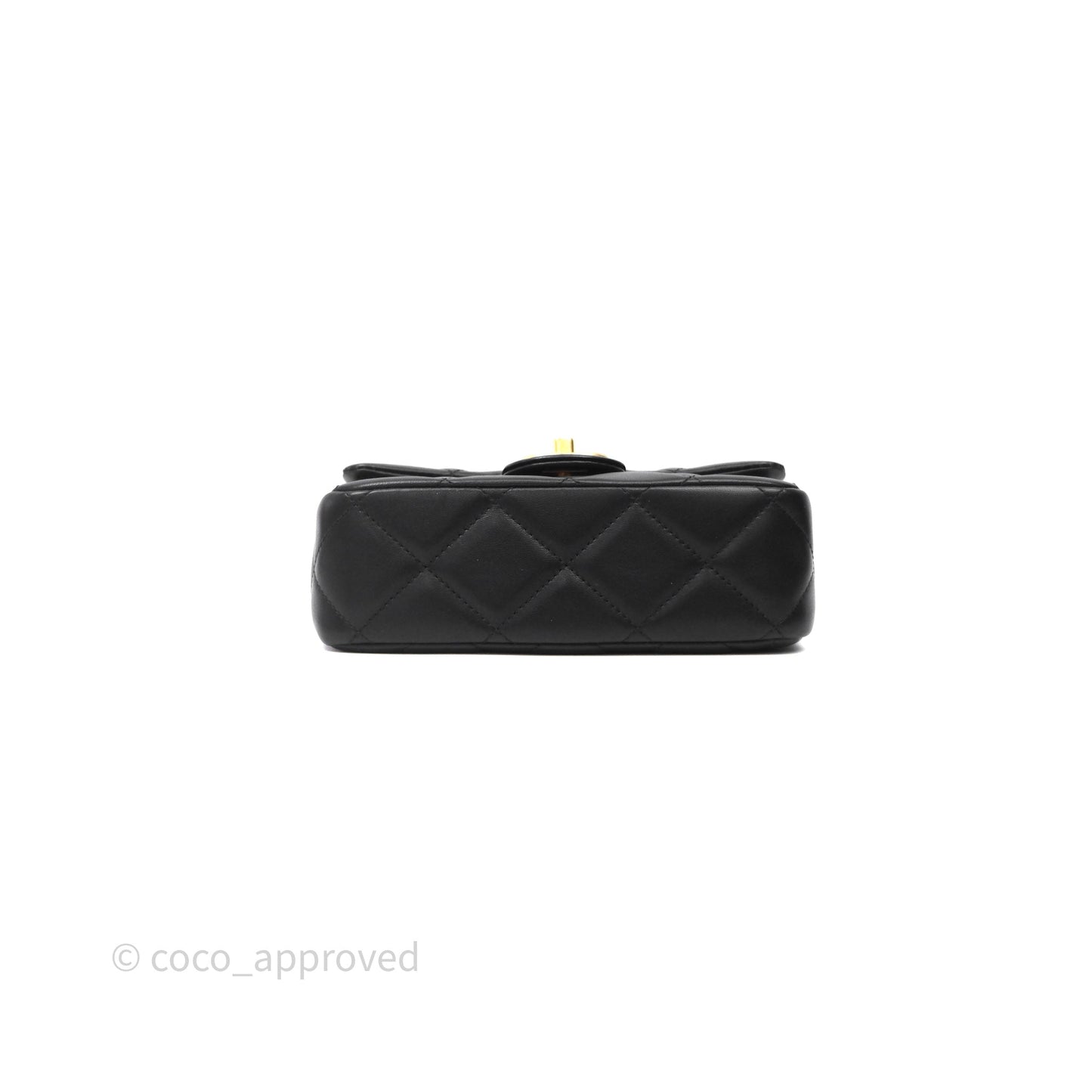 Chanel My Perfect Mini With Pearl Quilted Black Lambskin Gold Hardware