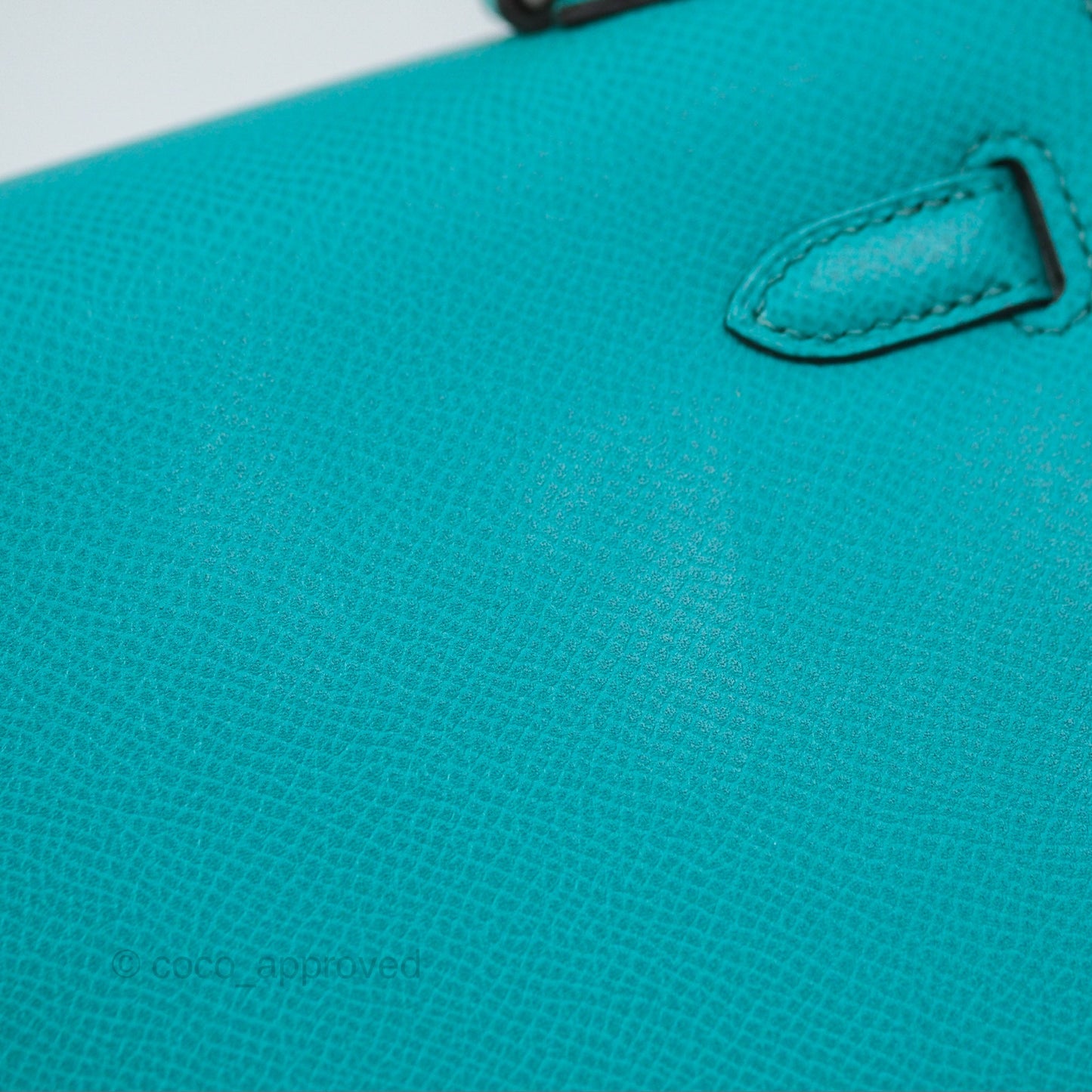 Hermès Sellier Kelly 25 Bleu Paon 7F Epsom Gold Hardware