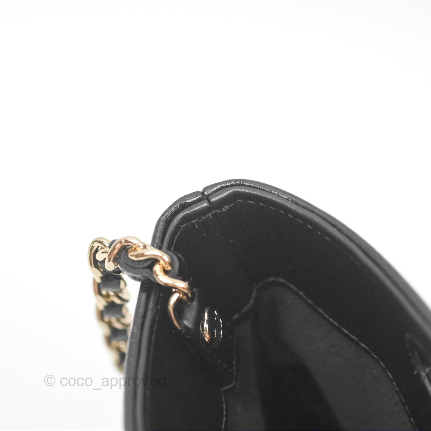 Chanel Nano 31 Black Shiny Lambskin Gold Hardware