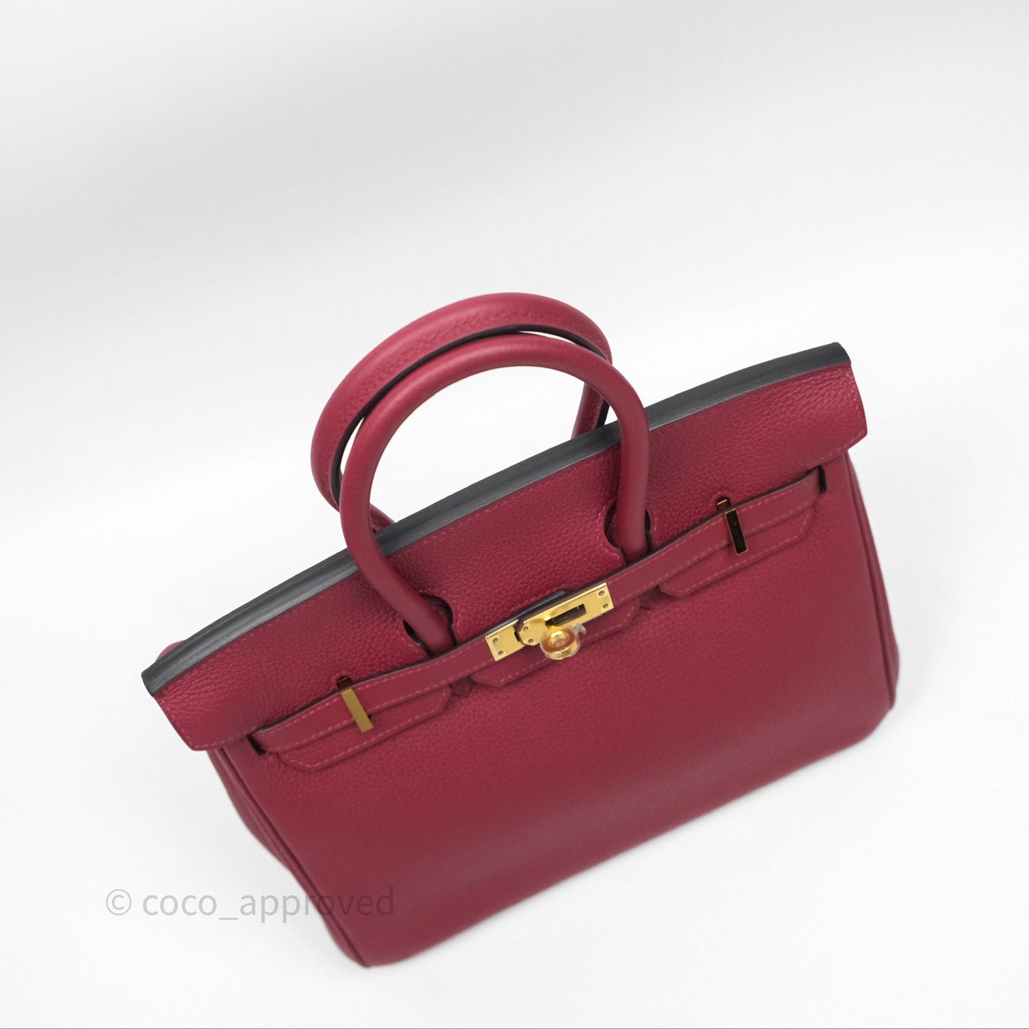 Hermès Birkin 25 Retourne Rouge Grenat Togo Gold Hardware