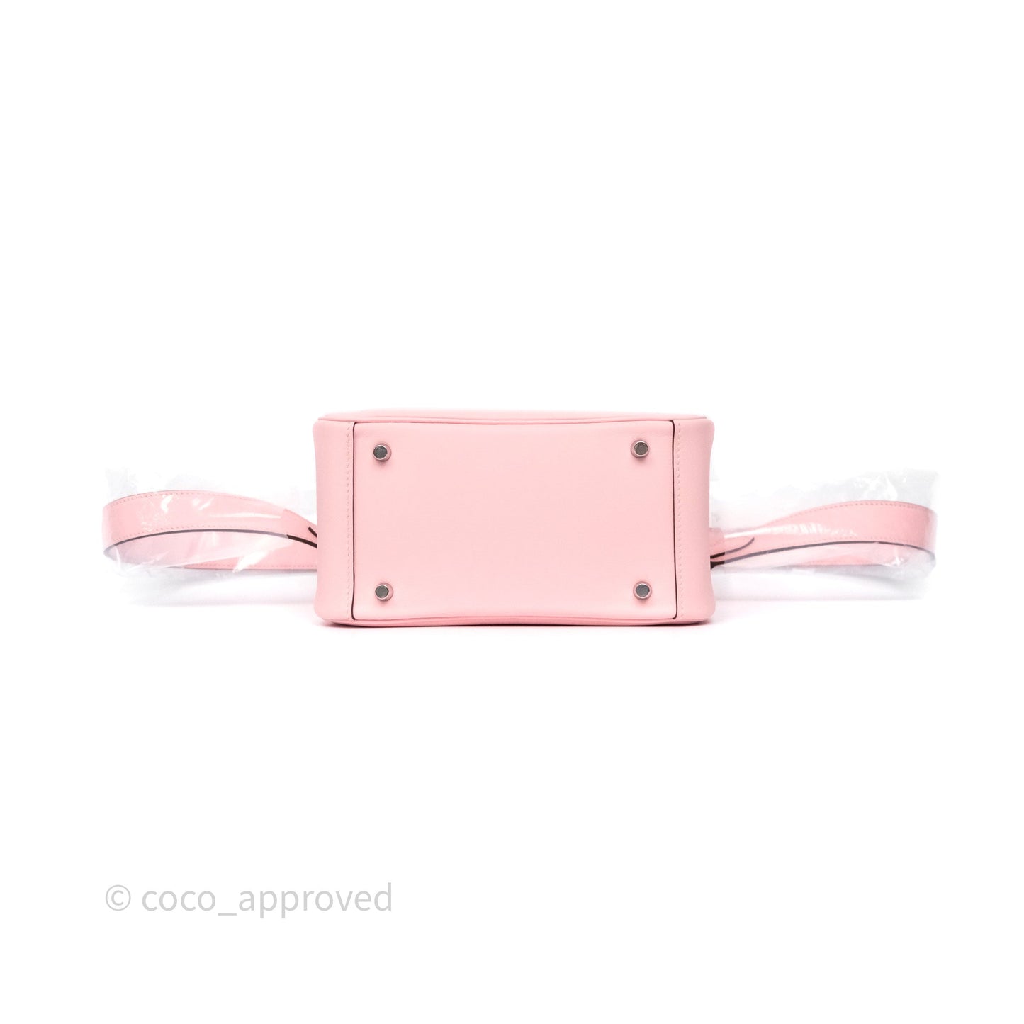 Hermès Mini Lindy II 20 Rose Sakura 3Q Swift Palladium Hardware