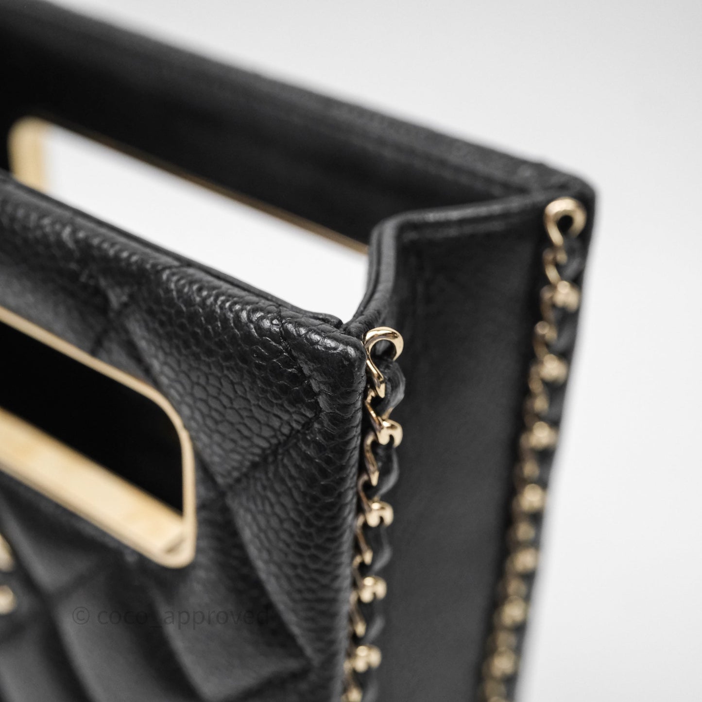 Chanel Evening Bag Caviar Black Gold Hardware