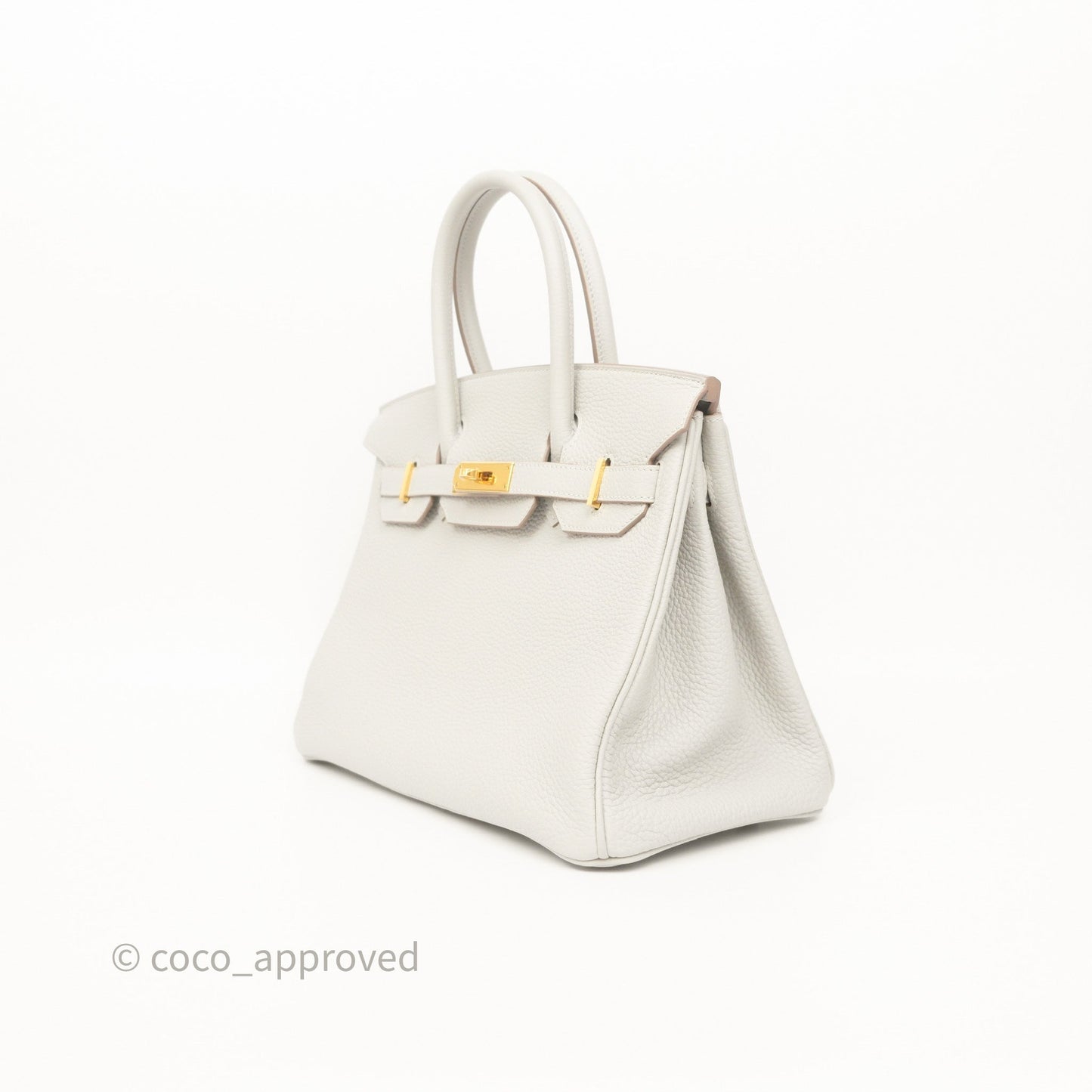 Hermès Birkin 30 Retourne Gris Perle 80 Togo Gold Hardware