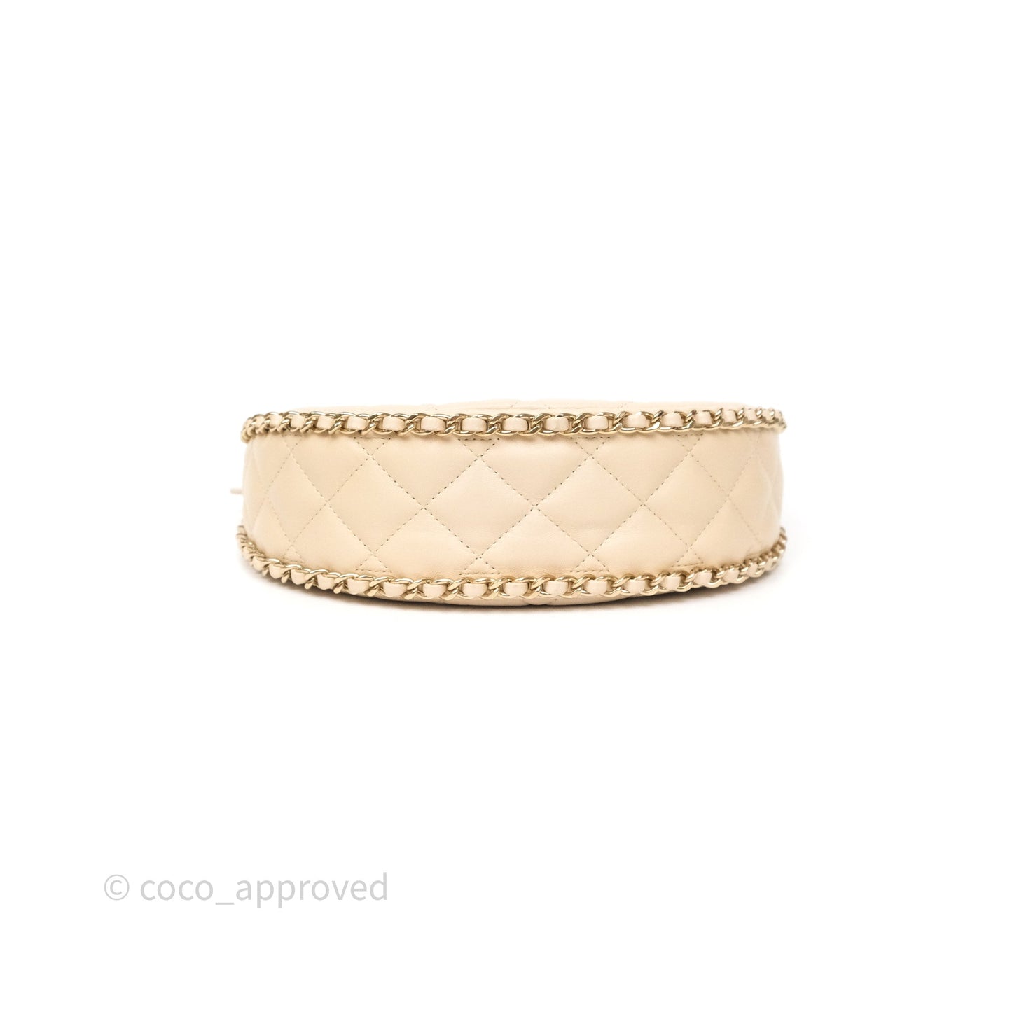 Chanel Small Hobo Bag Light Beige Lambskin Gold Hardware 23P