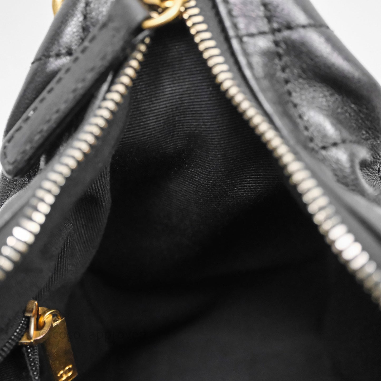 Chanel Small Quilted Trendy Double Pocket Hobo Black Lambskin Gold Hardware