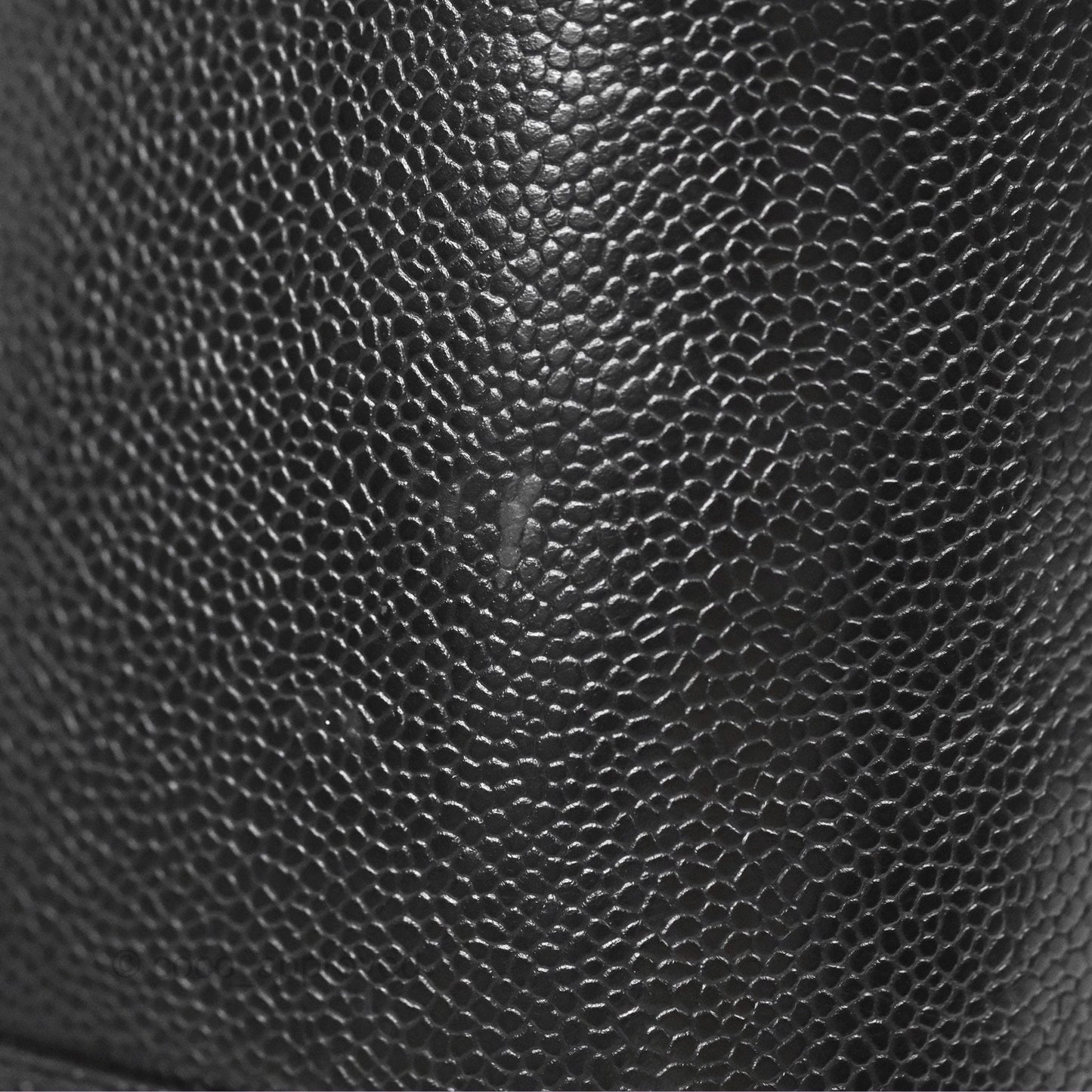 Chanel Vintage Vanity Case Black Caviar Gold Hardware