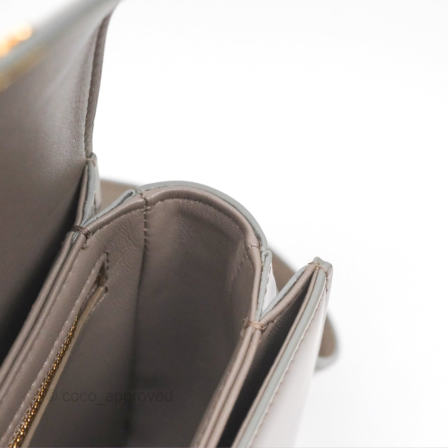 Celine Teen Triomphe Shiny Calfskin Pebble Gold Hardware