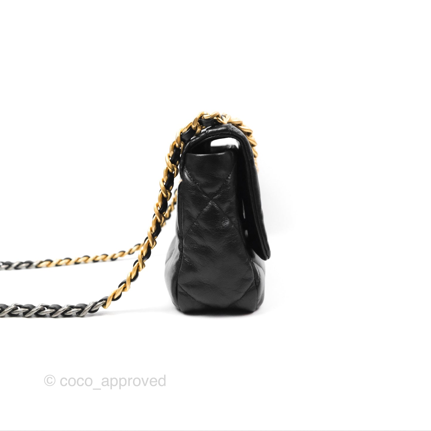Chanel 19 Small Black Goatskin Mixed Hardware