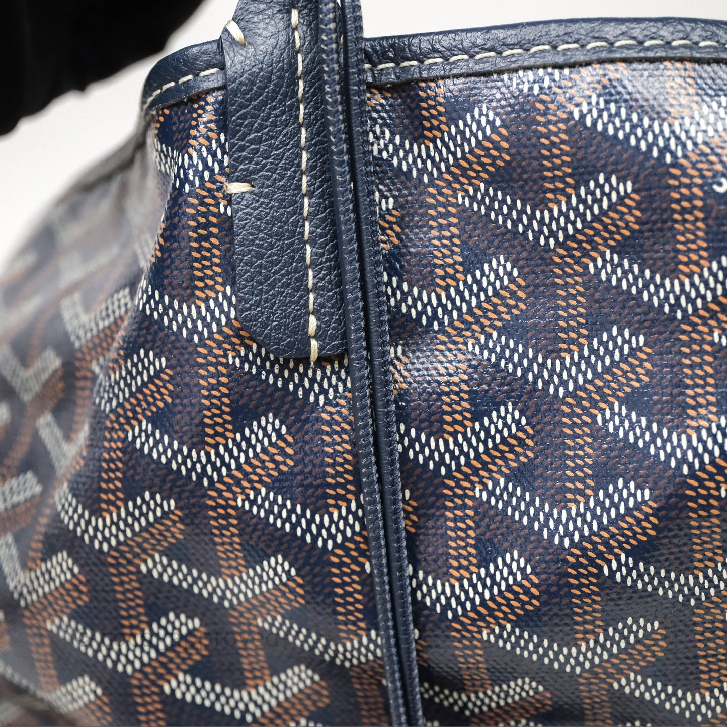 Goyard St. Louis Tote PM Navy/Tan