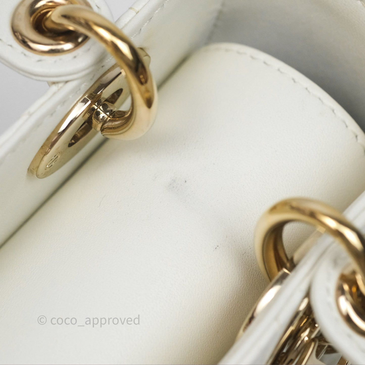 Christian Dior Small Lady Dior My ABCDior Bag Latte Cannage Lambskin