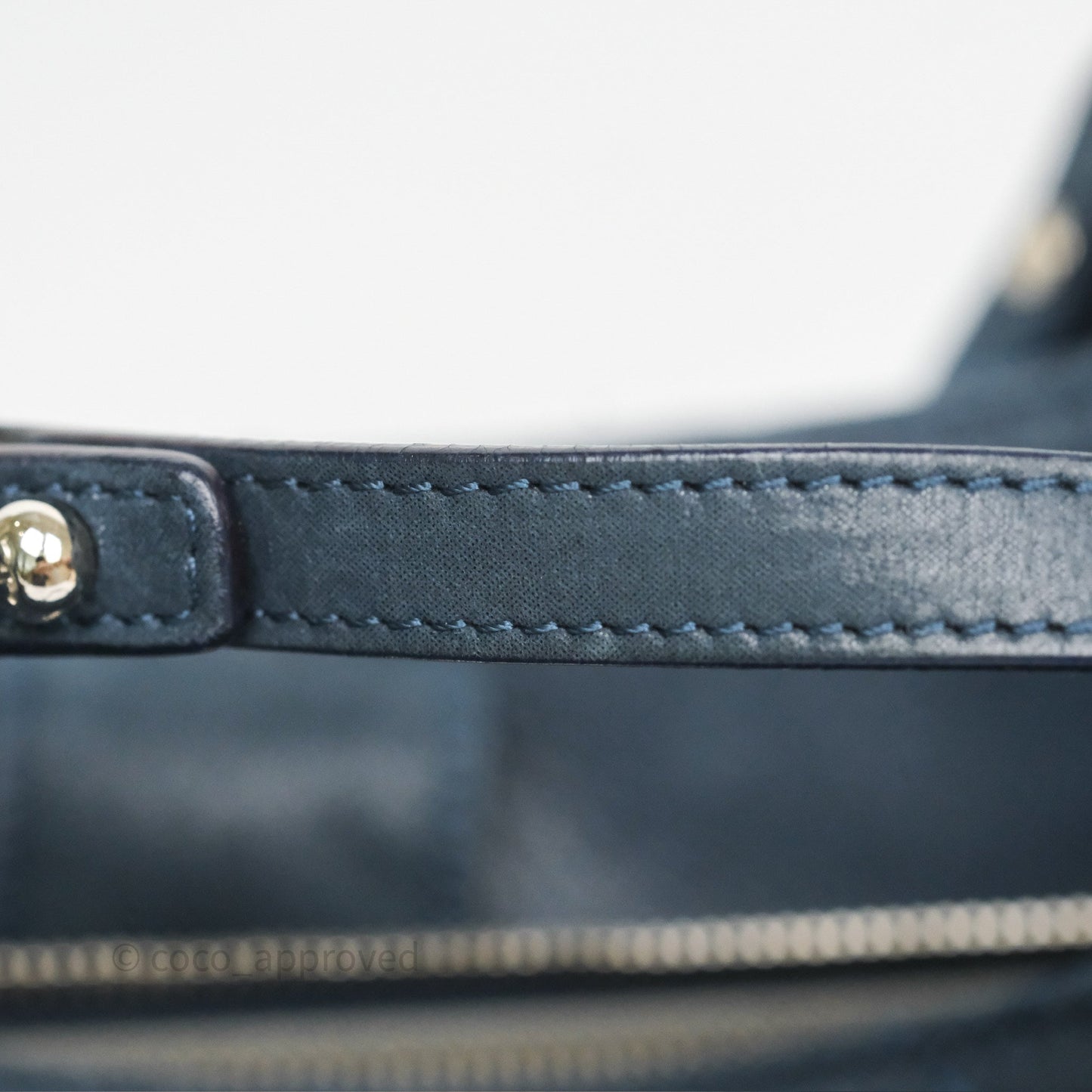Chanel Small Sea Hit Tote Navy Iridescent Calfskin Silver Hardware
