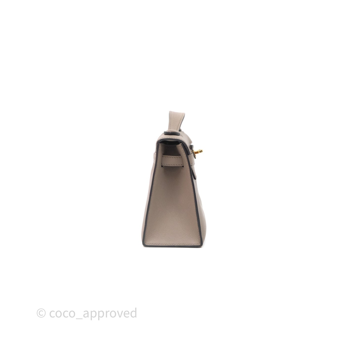 Hermès Kelly Pochette Gris Asphalte M8 Swift Gold Hardware