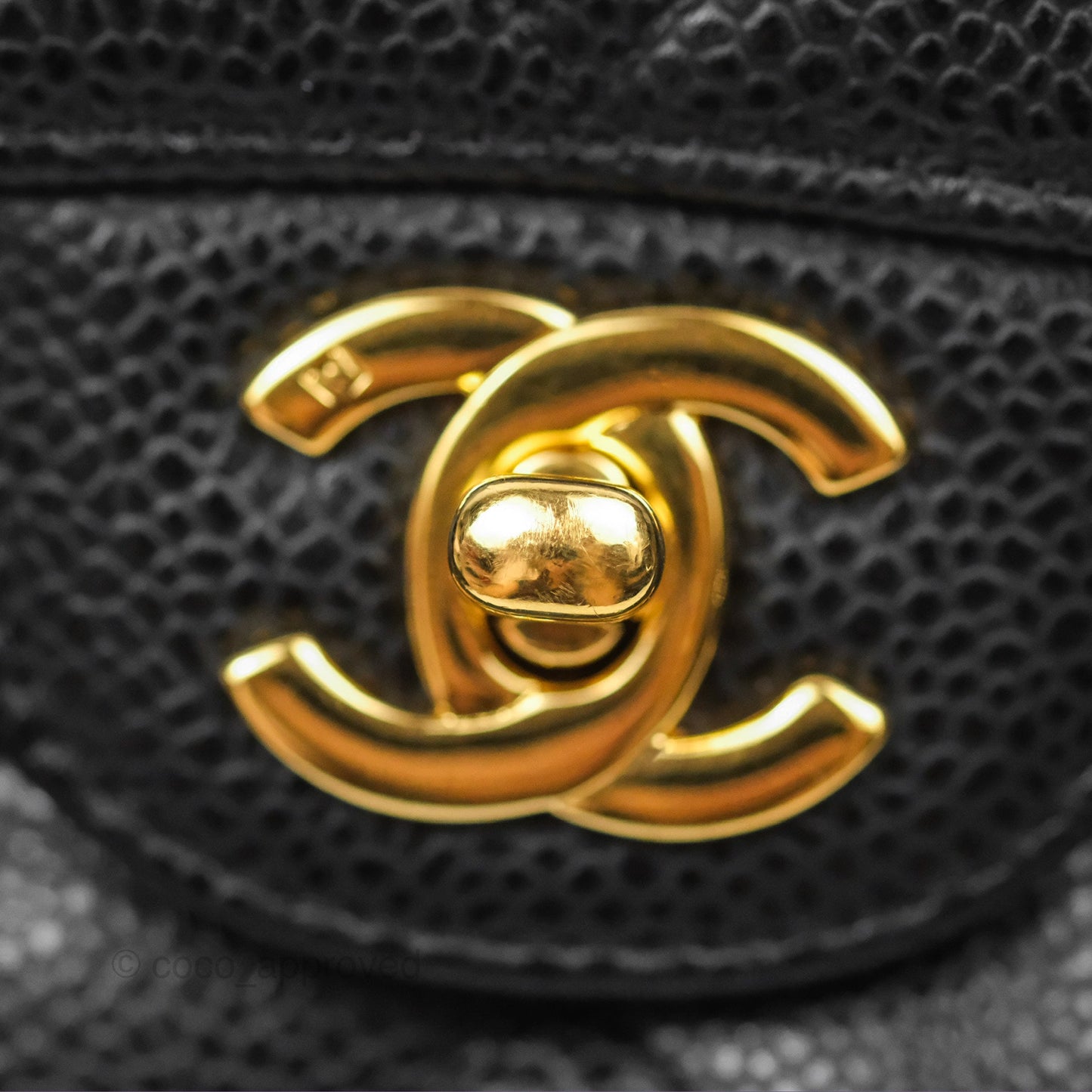 Chanel Small Quilted Classic Flap Black Caviar 24K Gold Hardware