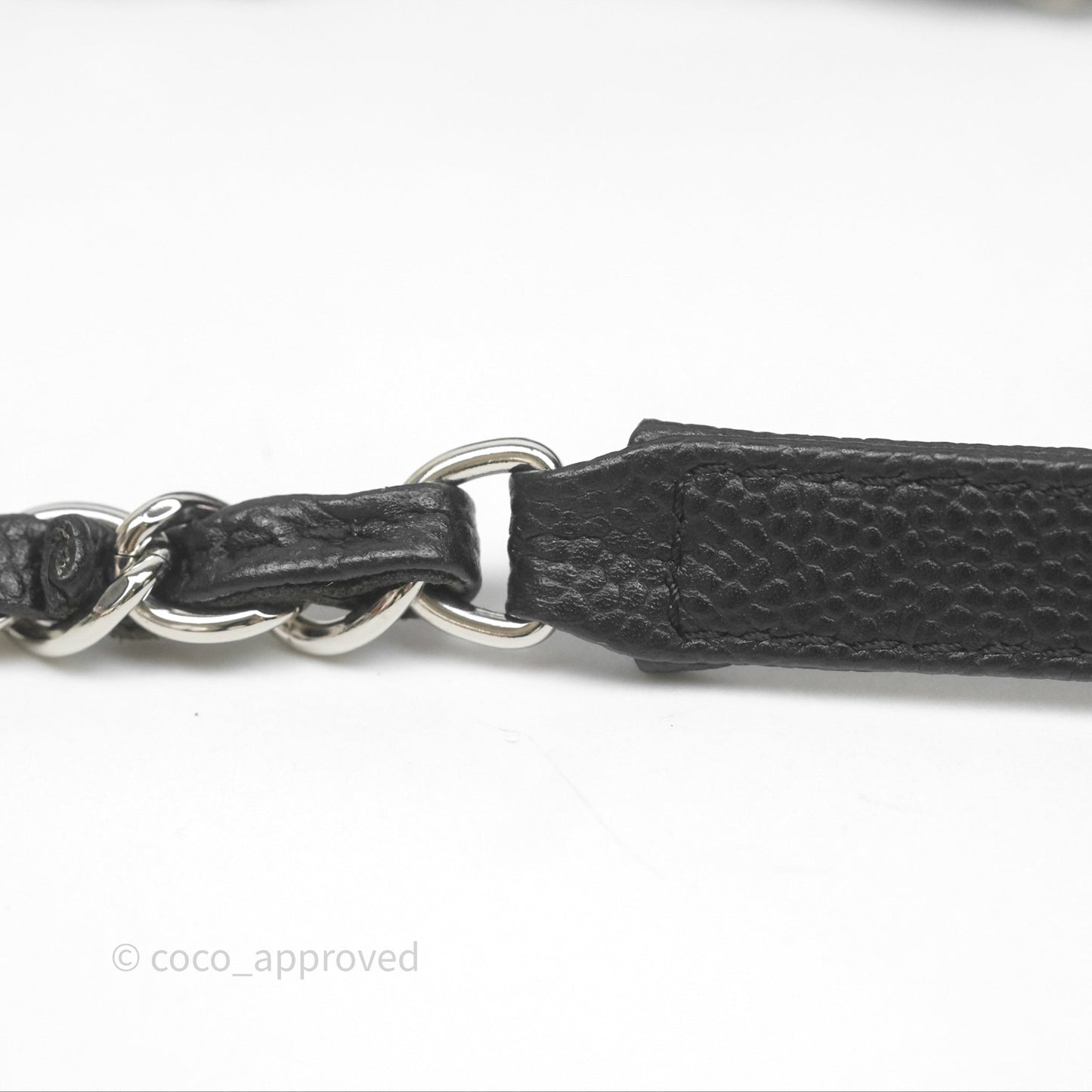 Chanel Quilted Easy Flap Bag Black Caviar Silver Hardware