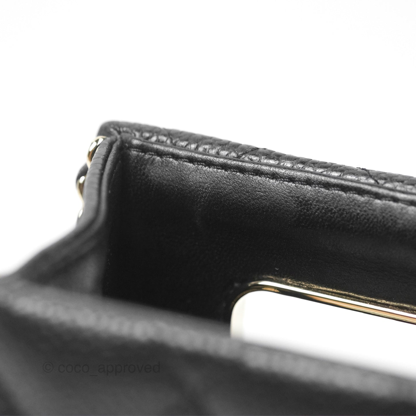 Chanel Evening Bag Caviar Black Gold Hardware 22S