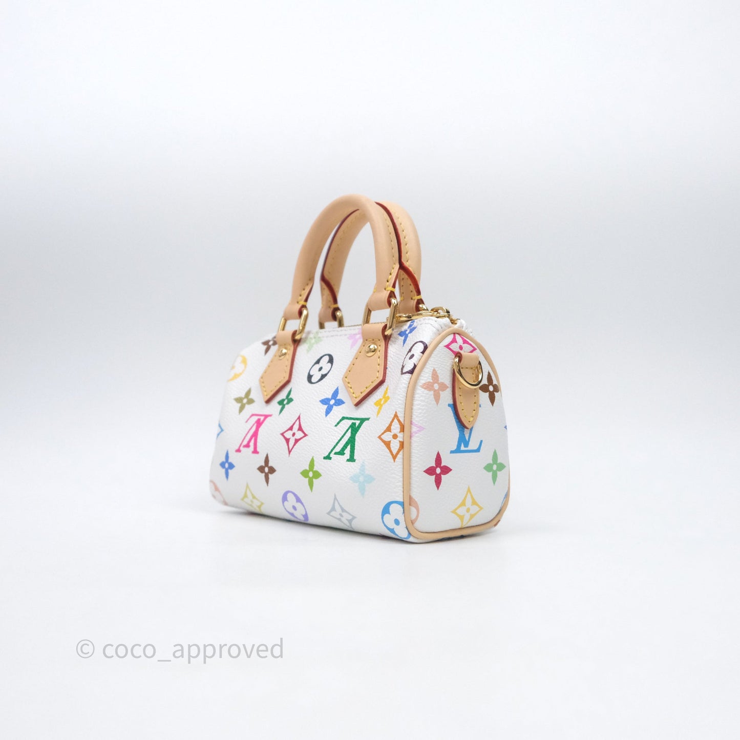 LV x TM Speedy Nano Speedy Multicolore Blanc Monogram Canvas